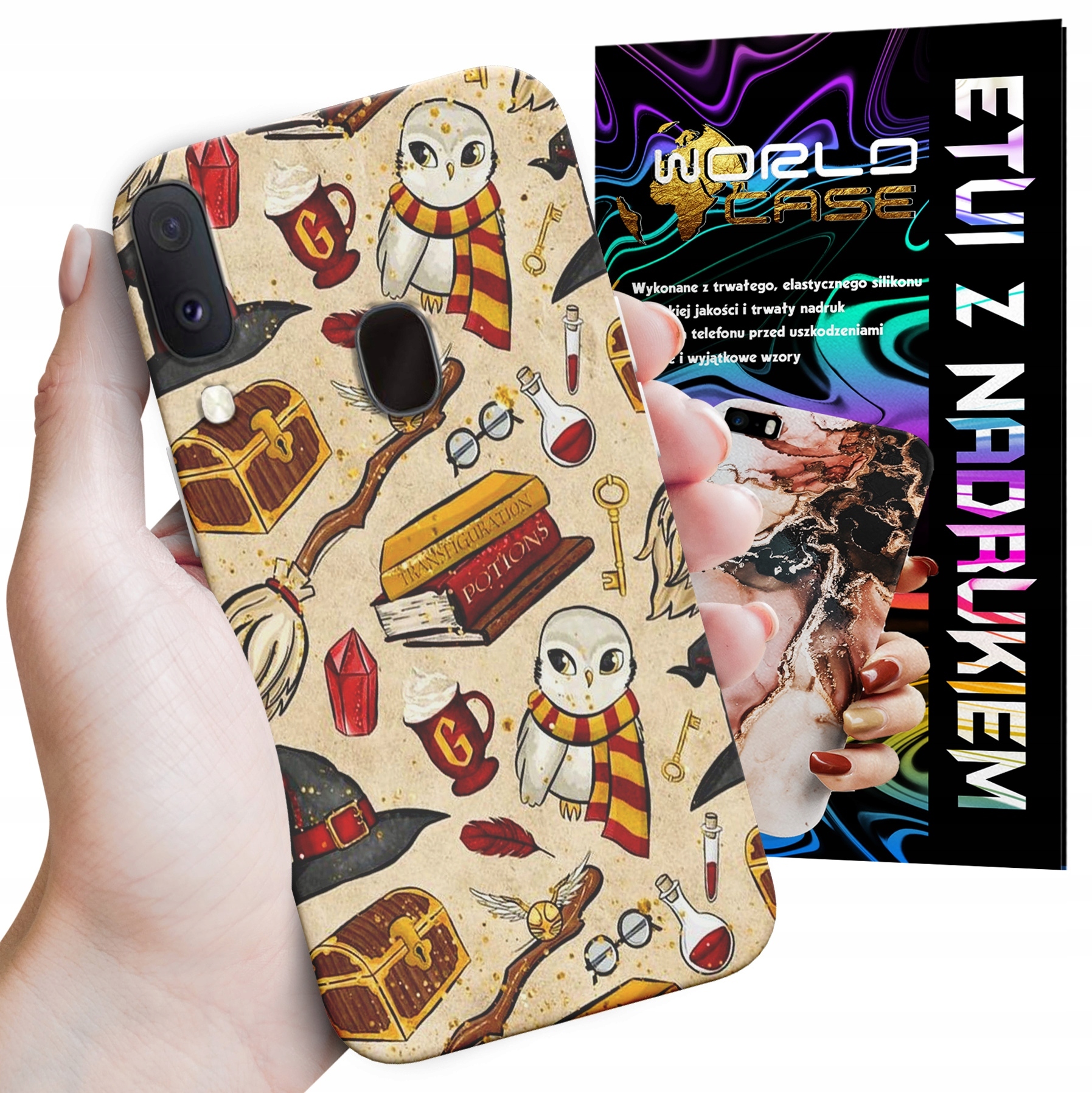 ETUI CASE DO SAMSUNG A40 - POTTER WZORY WIELE WZORÓW DLA FANA MAGI