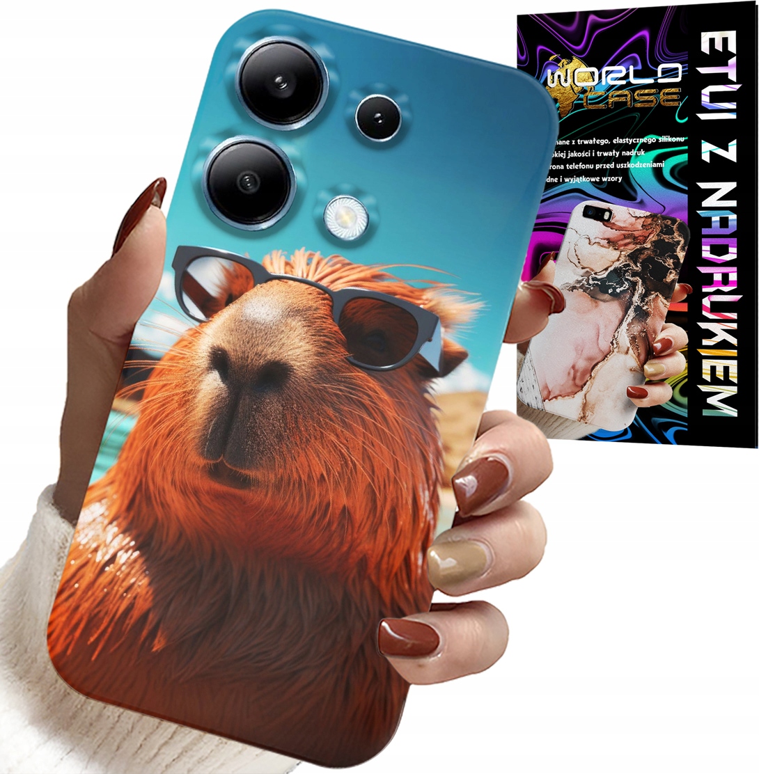 ETUI DO XIAOMI NOTE 13 5G - SŁODKA KAPIBARA, CAPIBARA CASE + SZKŁO