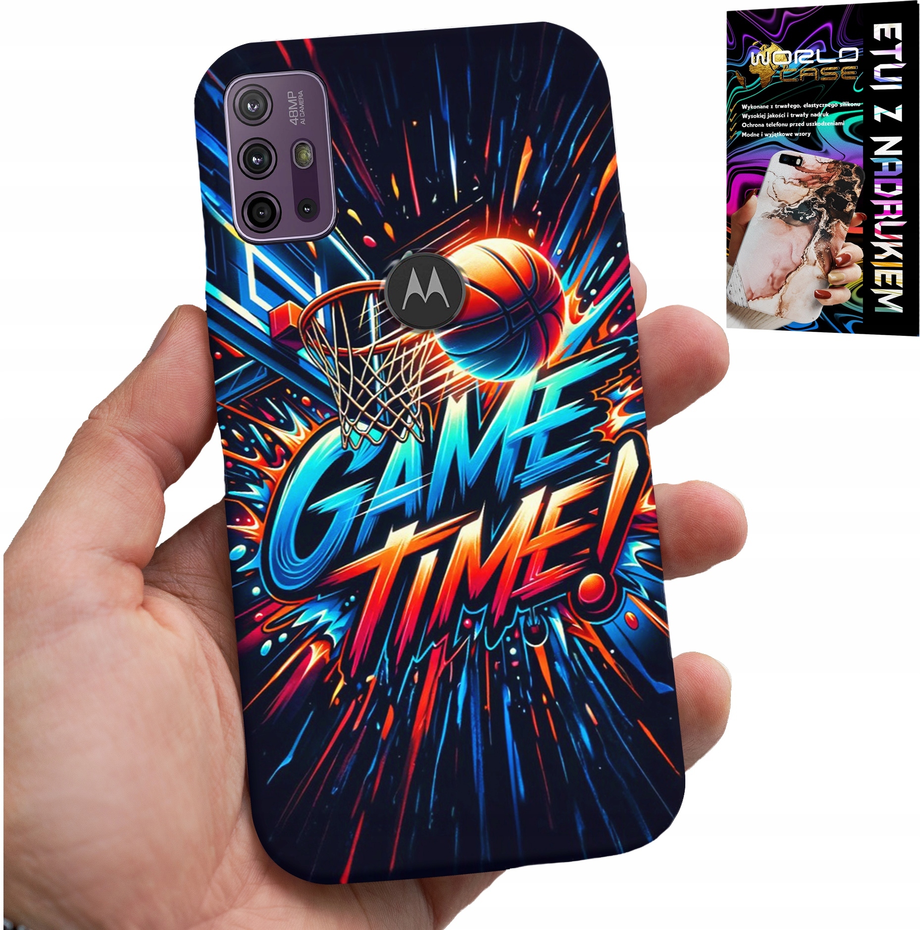 ETUI DO MOTOROLA MOTO G10 POWER - KOSZYKÓWKA NBA FAN 23 GAME TIME, OBUDOWA