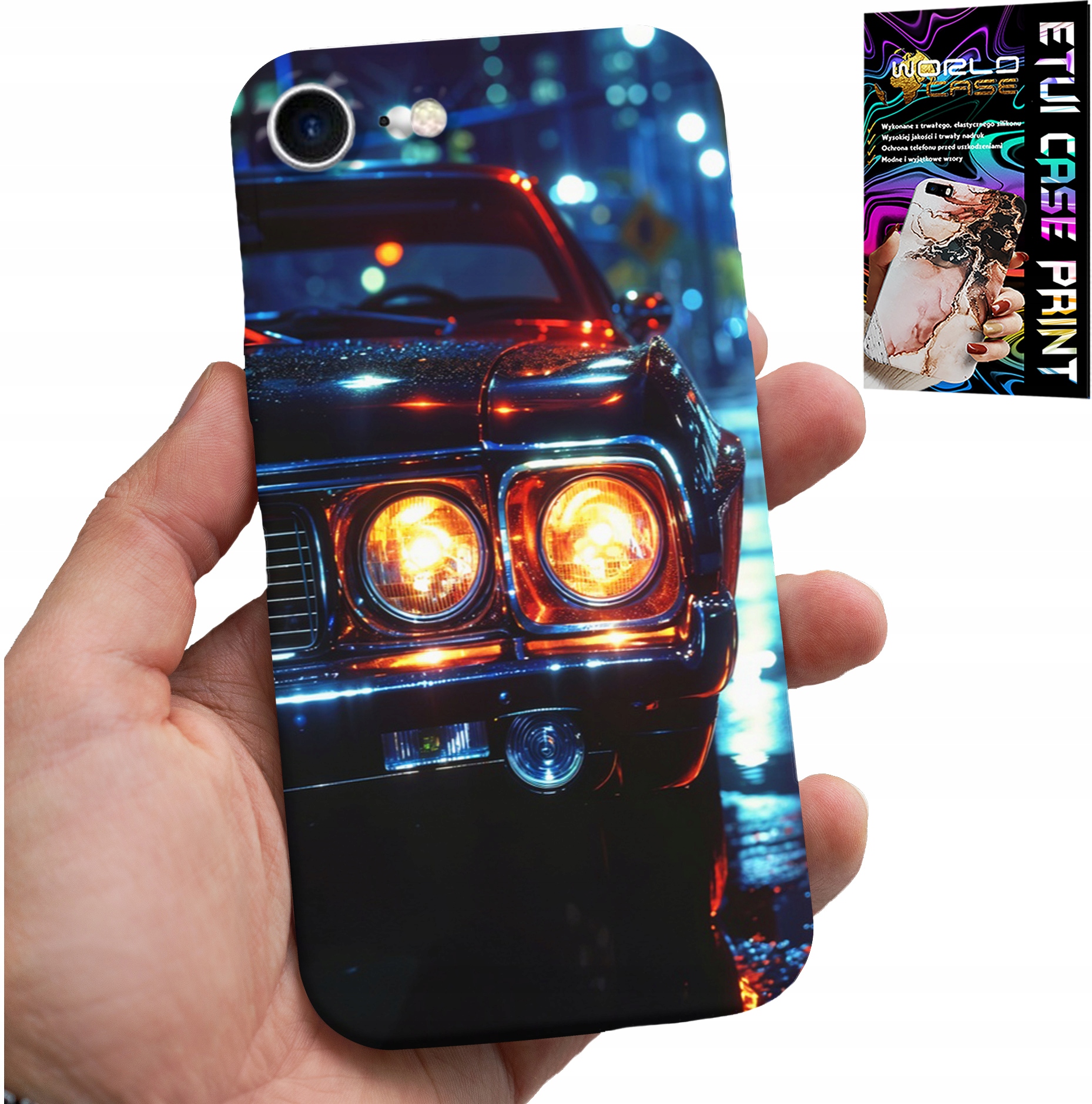 ETUI DO IPHONE SE / SE2 - KLASYCZNE AUTA KLASYKI MOTORYZACJI WZORY