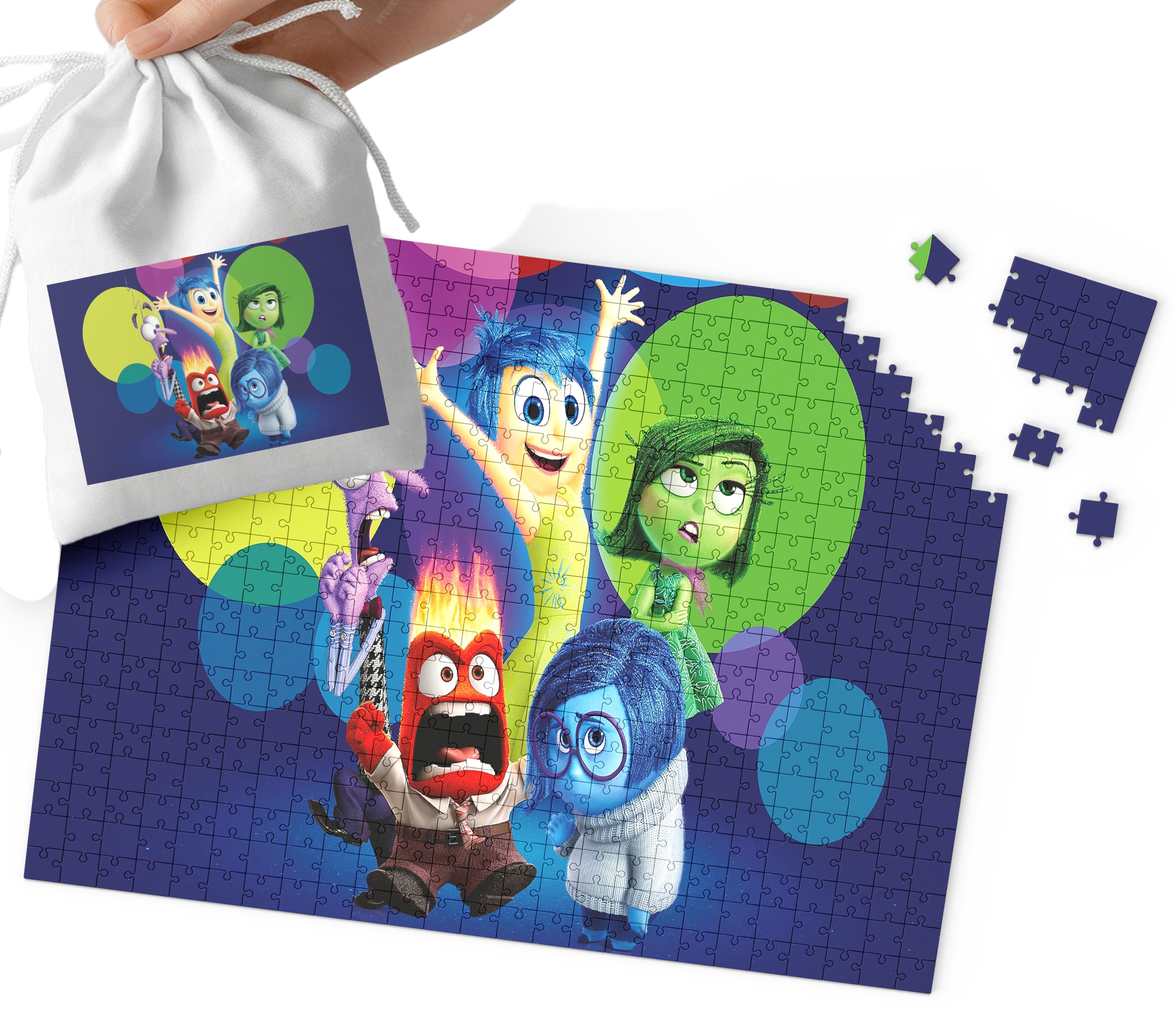 PUZZLE - W Głowie Się Nie Mieści WZORY Z BAJEK PREZENT 110EL + WORECZEK