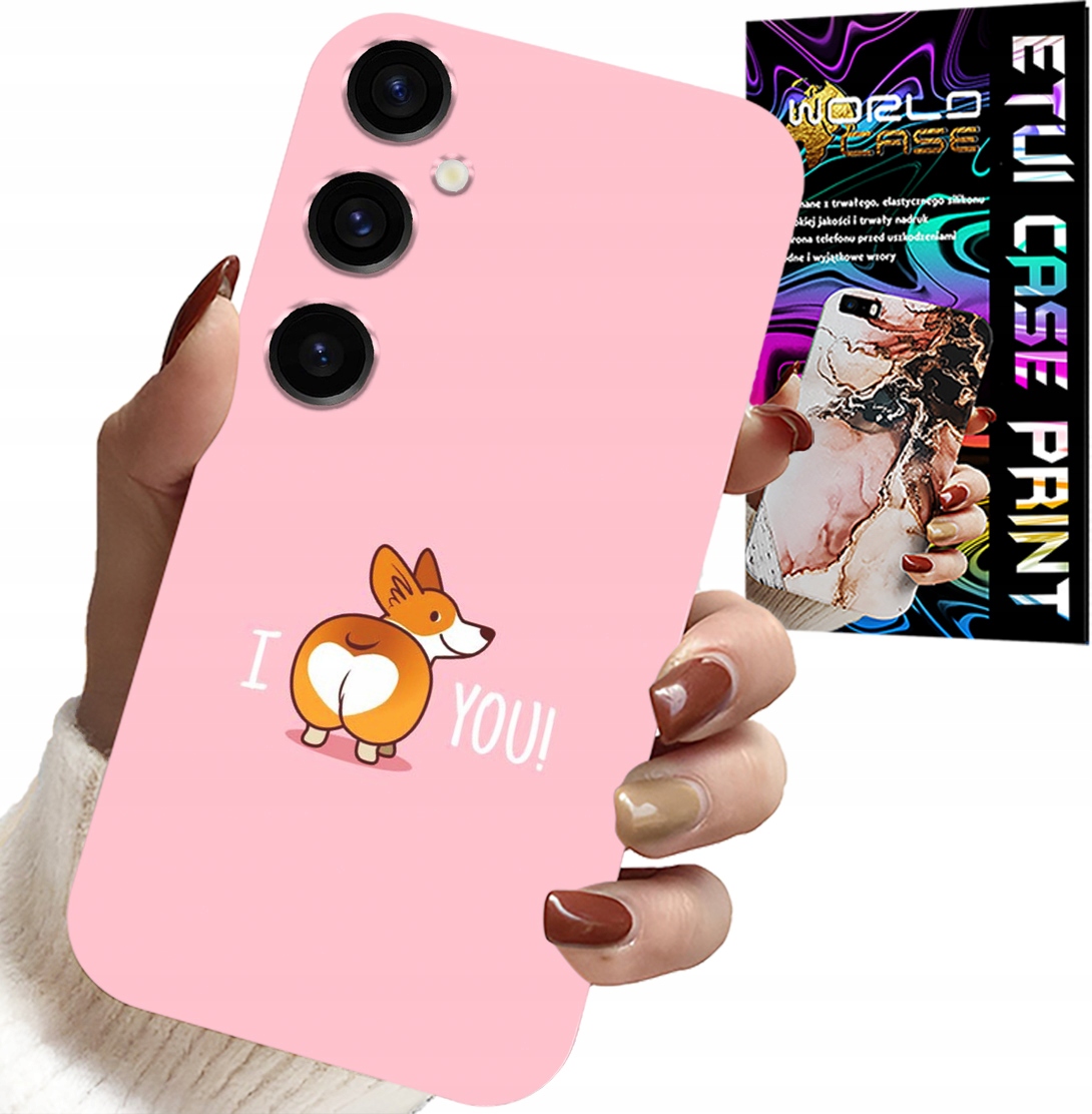 ETUI DO SAMSUNG GALAXY S24 - ŚMIESZNE WZORY I LOVE YOU PIESEK OBUDOWA