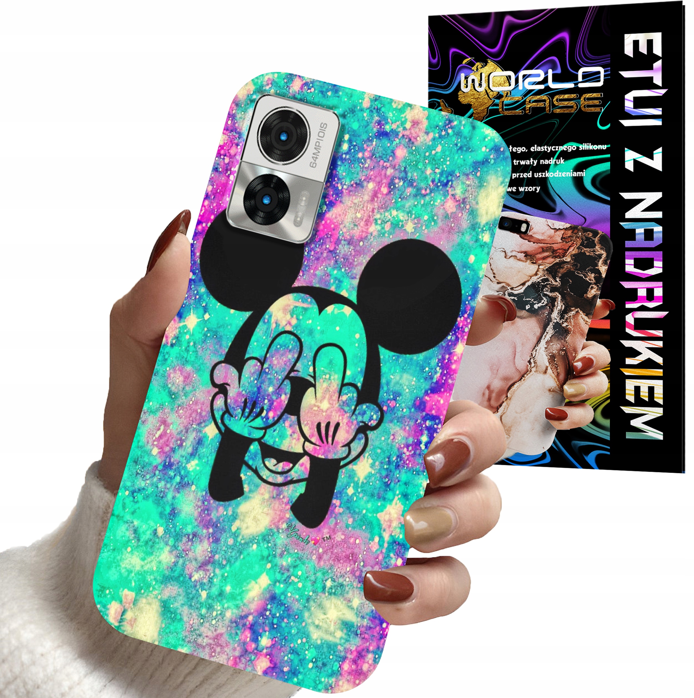 ETUI CASE DO MOTOROLA EDGE 30 NEO / LITE - MYSZKA MINNIE DAMSKIE WZORY