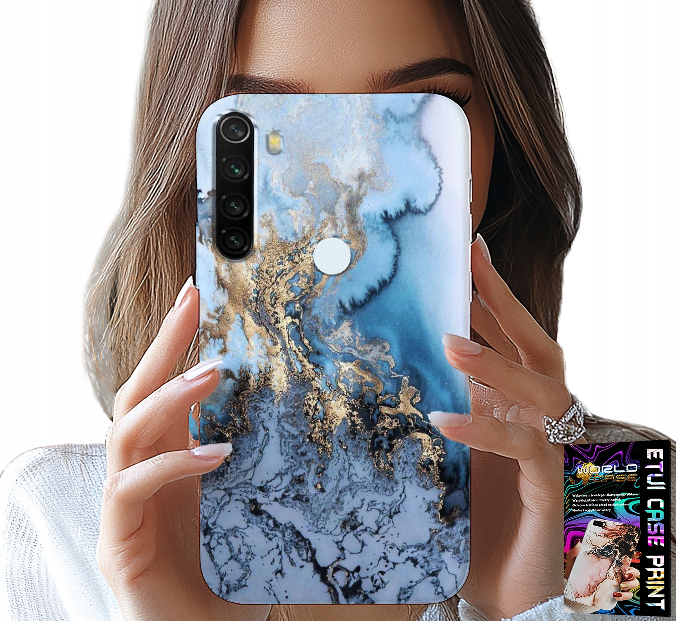 ETUI DO XIAOMI NOTE 8T - MARMUREK MARMURKI DAMSKIE WZORY +SZKŁO