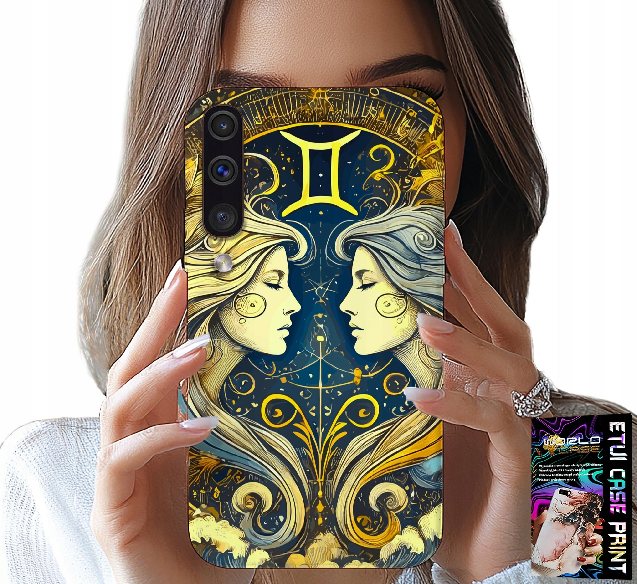 ETUI DO SAMSUNG GALAXY A70 - ZNAK ZODIAKU, BLIŹNIĘTA ASTRONOMIA CASE