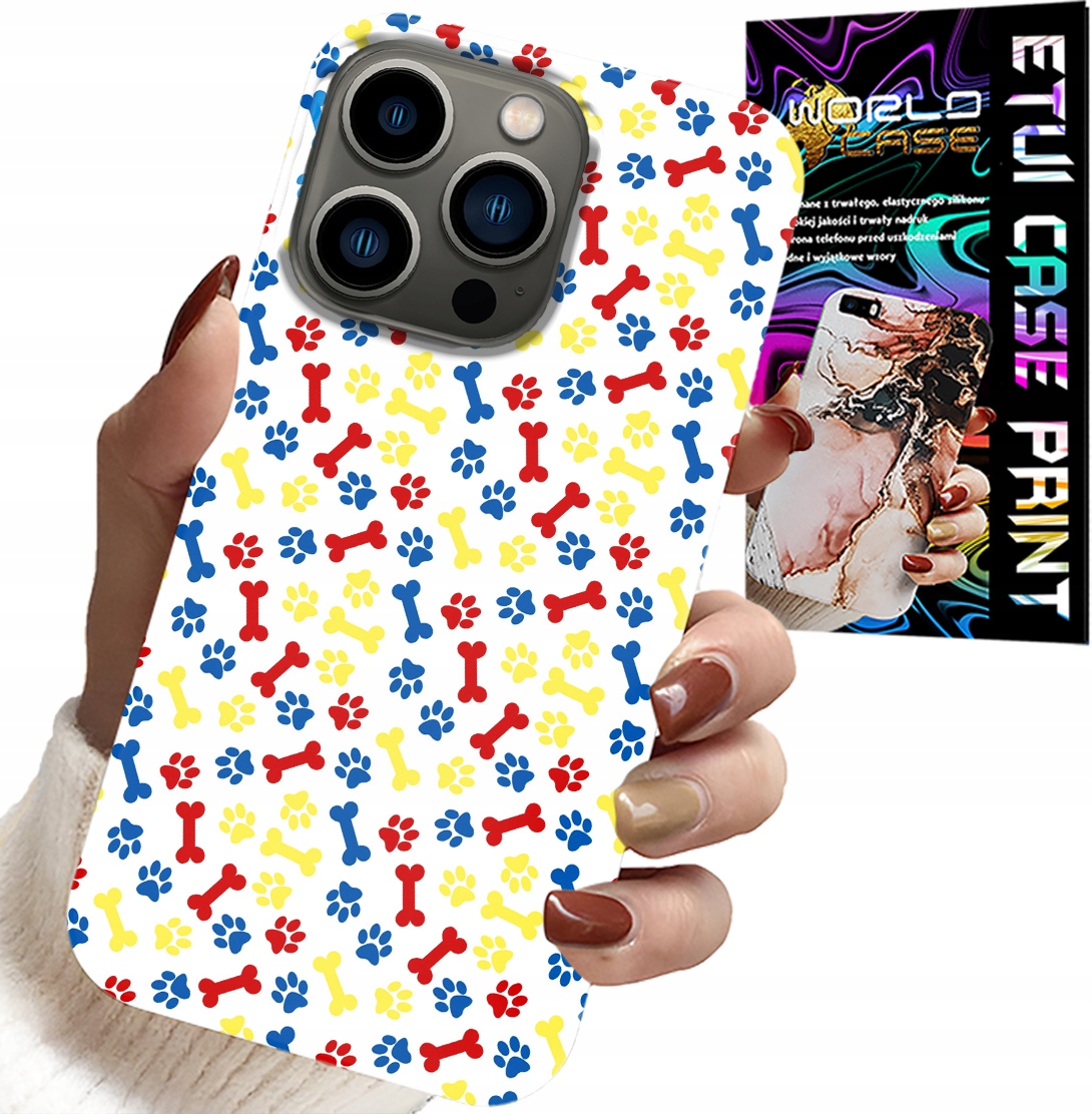 ETUI DO IPHONE 16 PRO MAX - ŁAPKI KOŚCI PIES PATROL BAJKI + SZKŁO