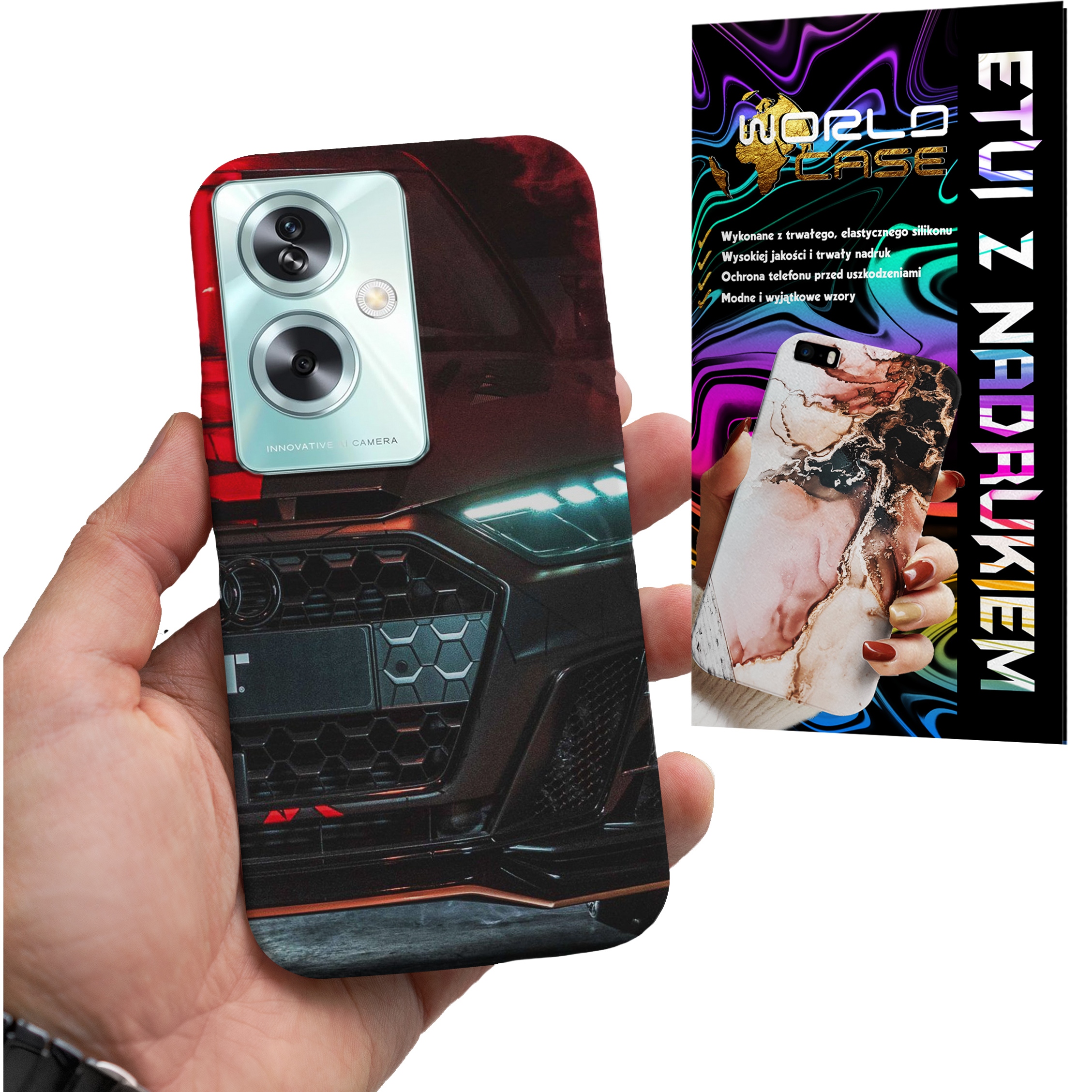 ETUI CASE DO OPPO A79 5G - AUDI AUTO FAN WZORY MERCEDES ITP