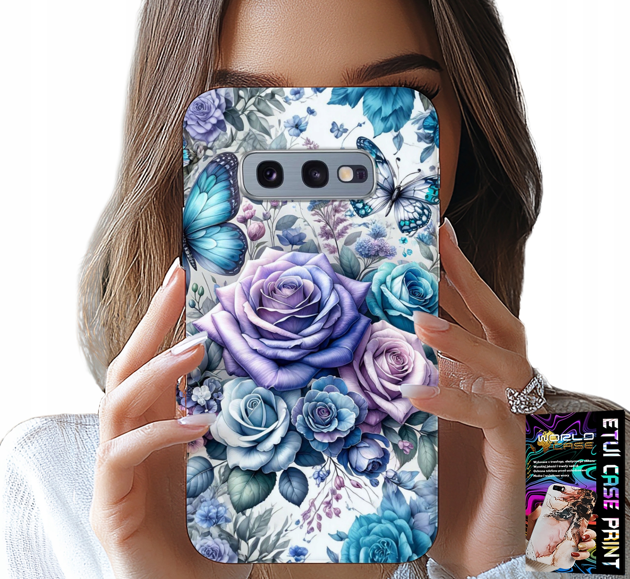 ETUI DO SAMSUNG GALAXY S10E - KWIECISTE WZORY RÓŻEKWIATKI CASE + FOLIA