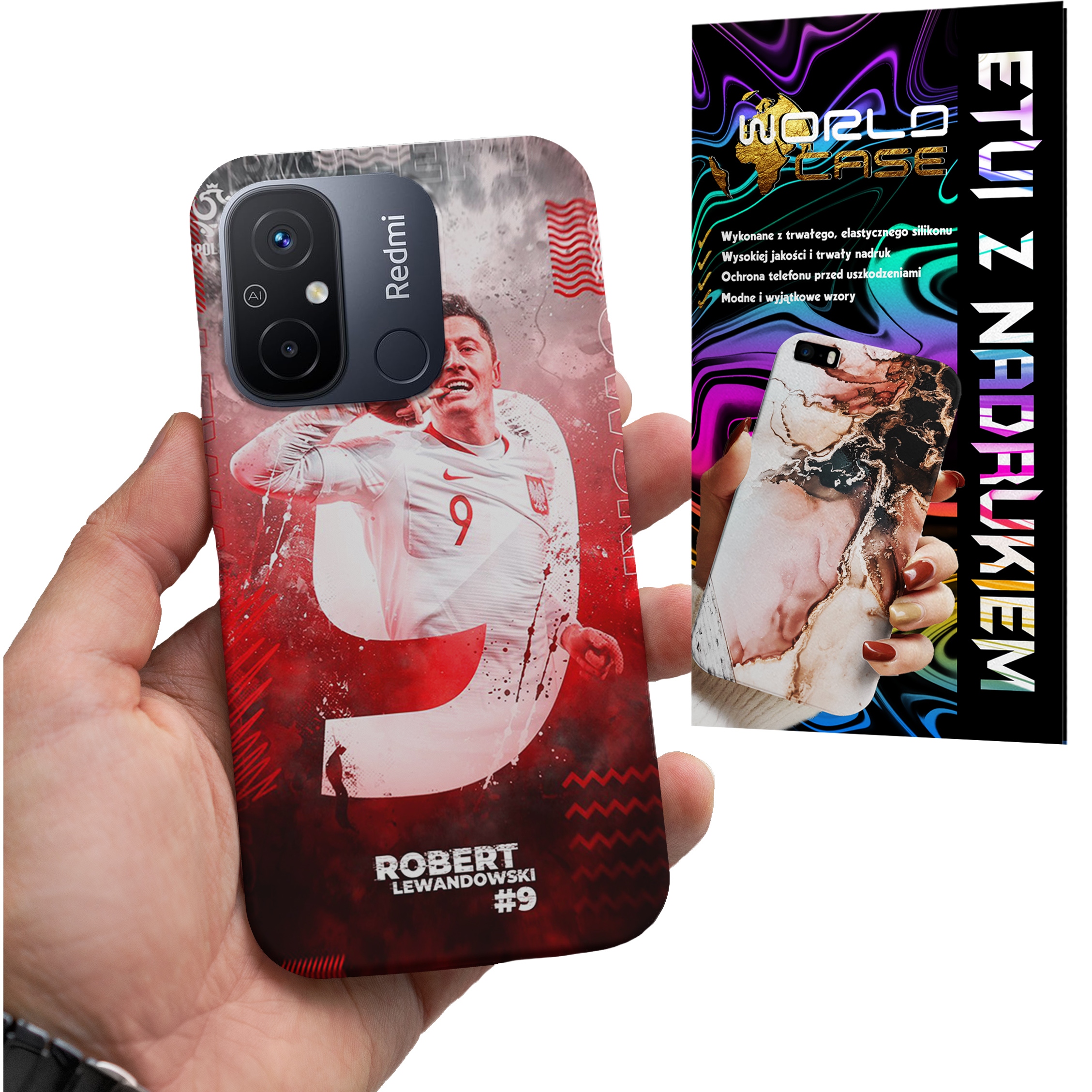 ETUI CASE DO XIAOMI REDMI 12C - FC BARCELONA LEWANDOWSKI PIŁKARSKIE WZORY