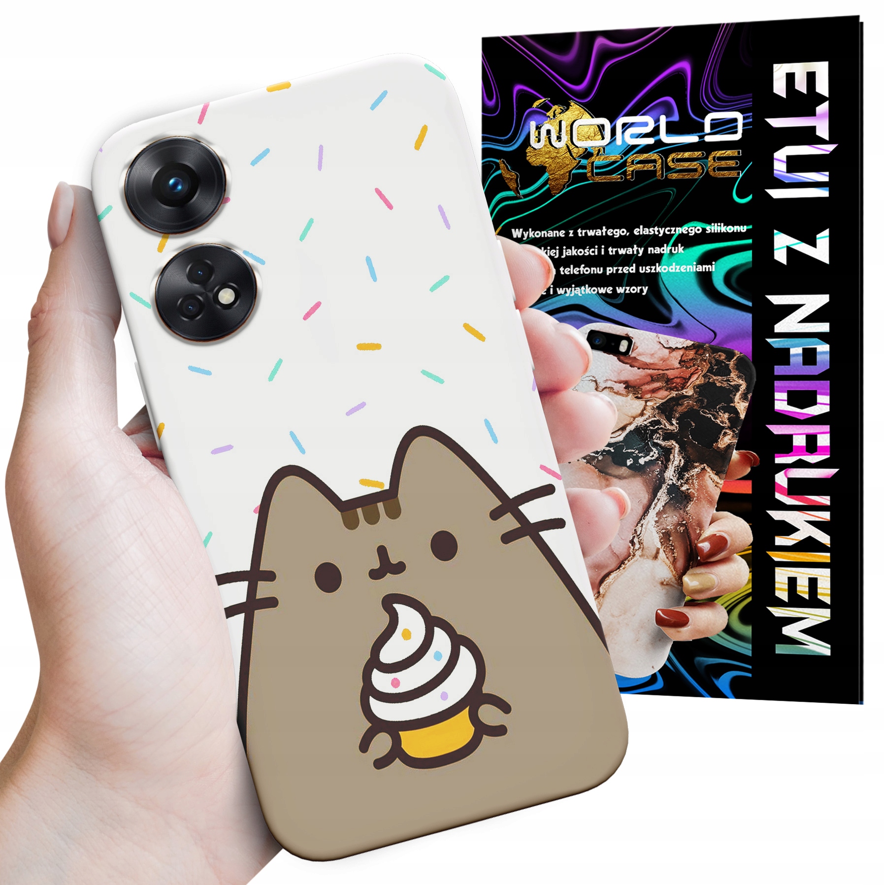 ETUI CASE DO OPPO RENO 8T 4G - SŁODKI KOTEK KOT OBUDOWA PLECKI