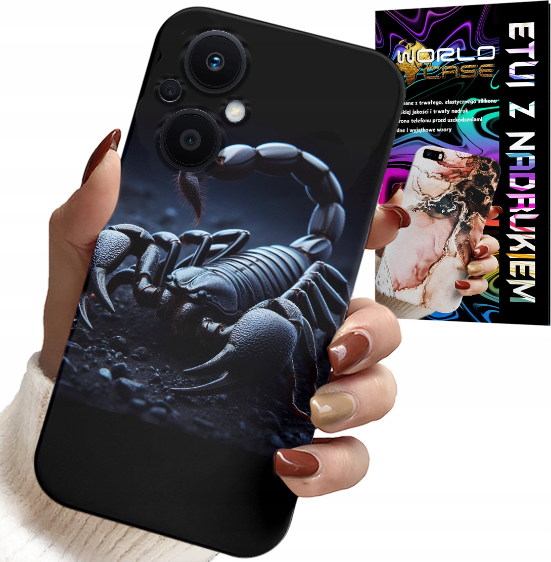 ETUI DO OPPO RENO8 LITE 5G - SKORPION, SKORPIONY + FOLIA HYDROŻELOWA