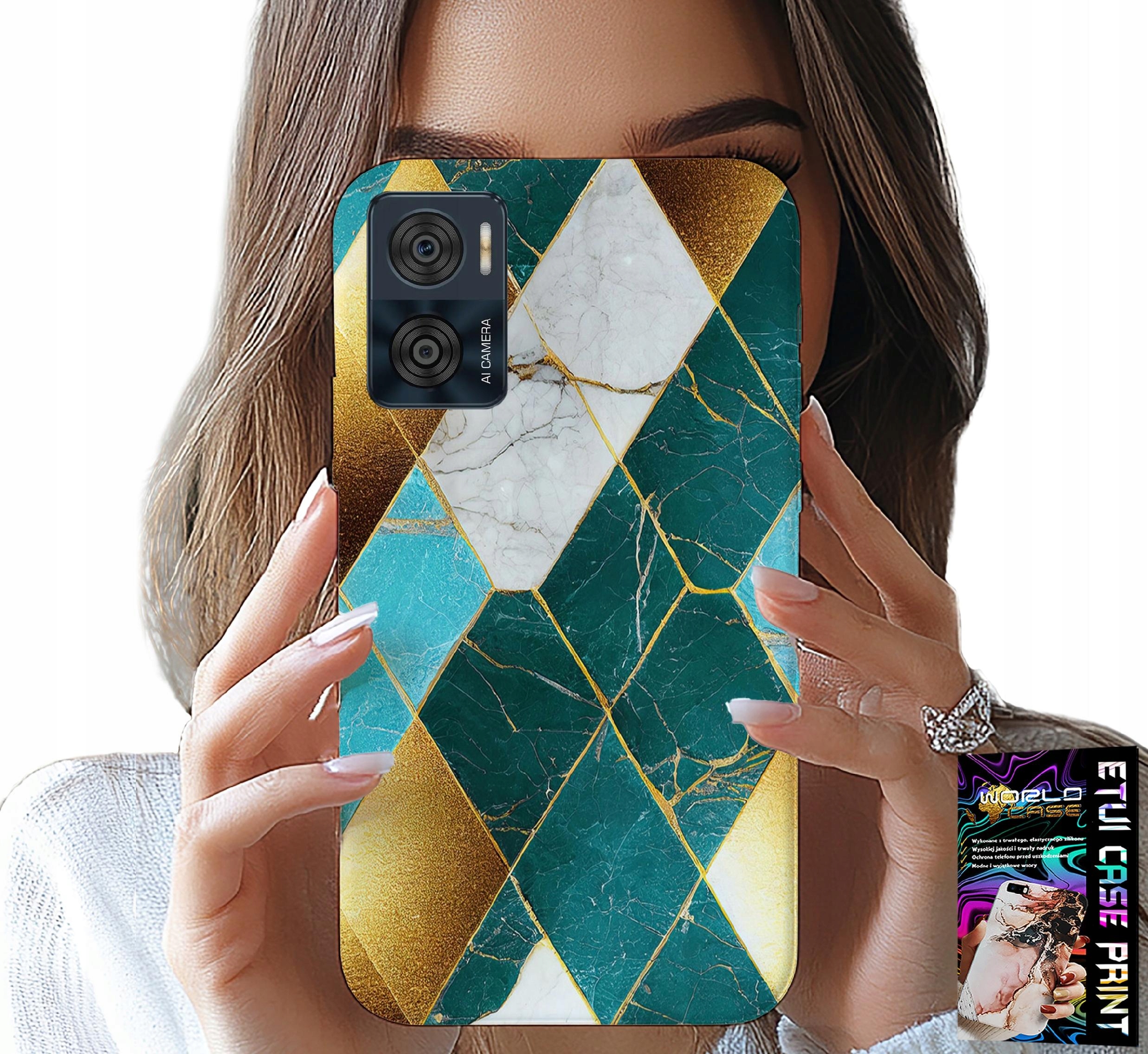 ETUI DO MOTOROLA MOTO E22 / E22I - ELEGANCKIE MODNE WZORY CASE + FOLIA