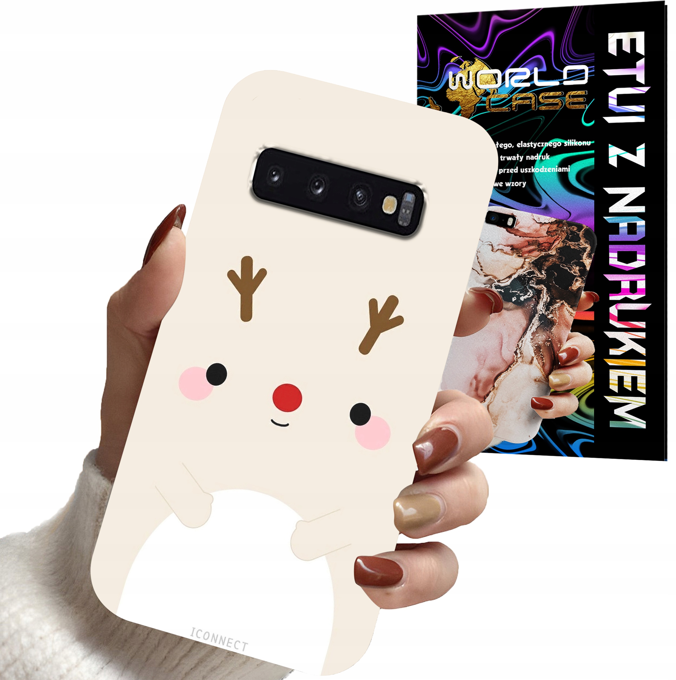 ETUI CASE DO SAMSUNG S10 PLUS - ŚWIĄTECZNE WZORY RENIFER MIKOŁAJ ŚWIĘTA