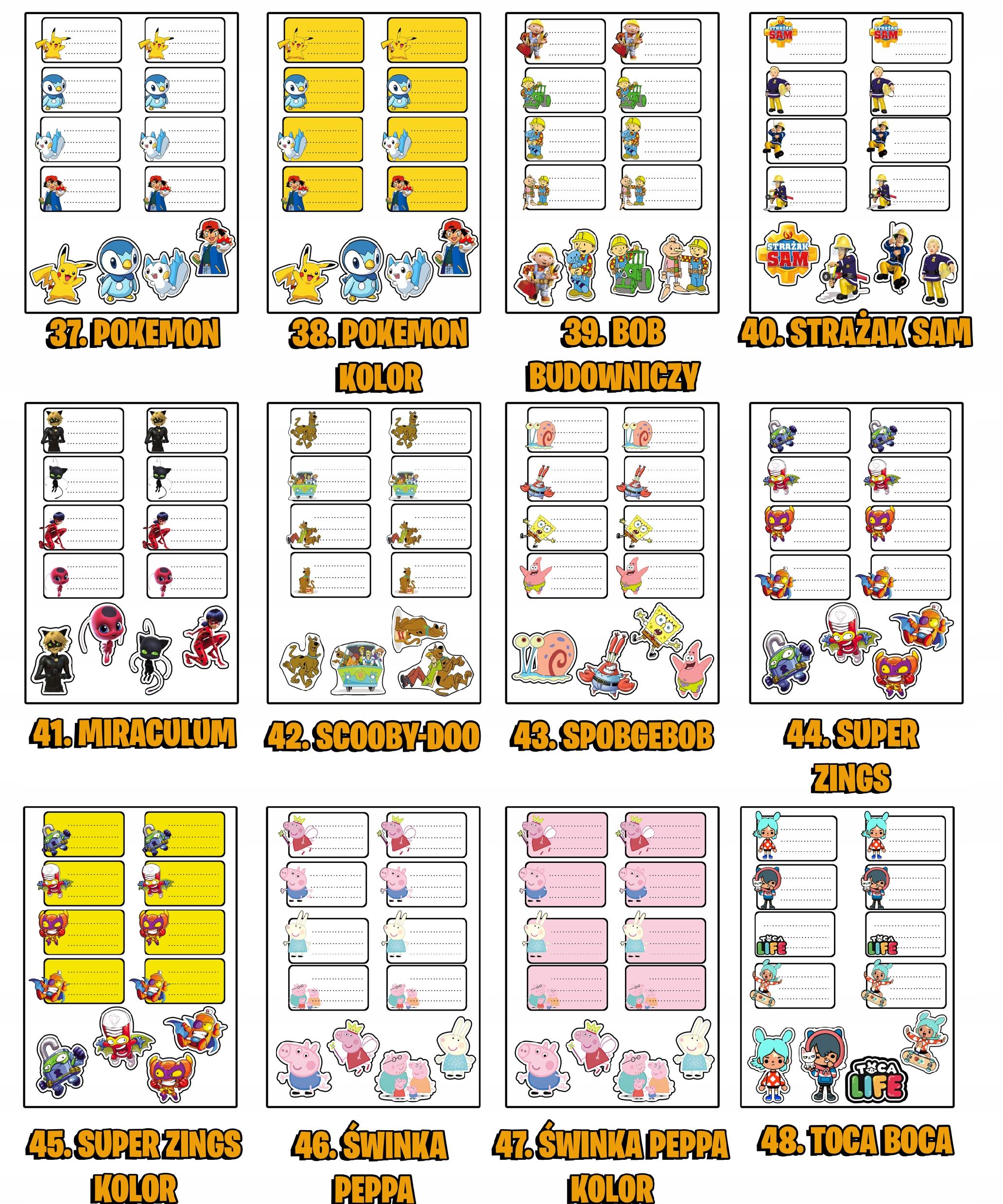 NAKLEJKI NA ZESZYT ZESZYTY NALEPKA 8szt - SONIC WZORY Z GIER + GRATIS