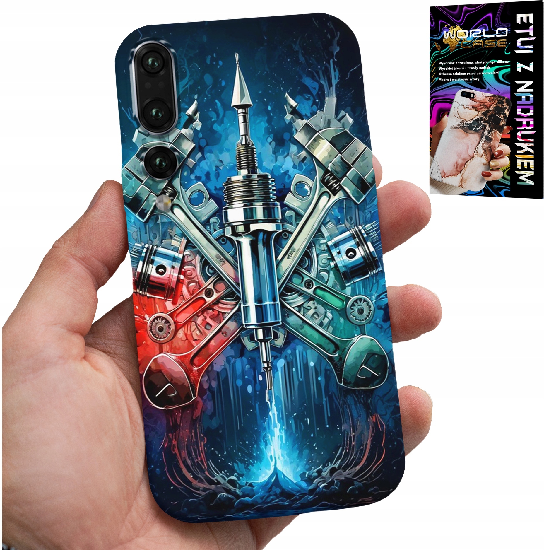 ETUI DO HUAWEI P20 PLUS - SILNIK MECHANIK CZĘŚCI POKROWIEC + FOLIA