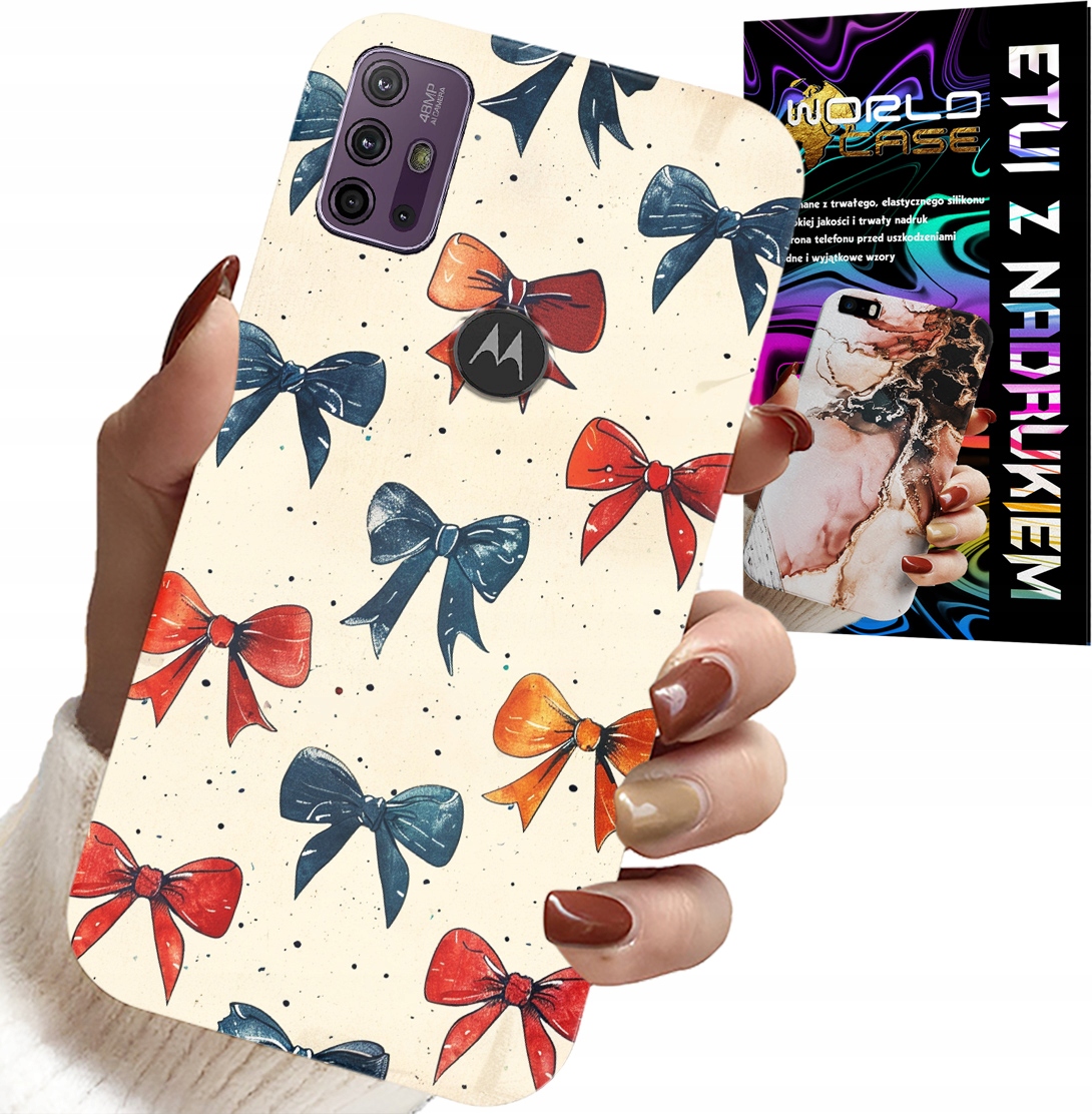 ETUI DO MOTOROLA MOTO G10 POWER - KOLOROWE WSTĄŻKI WSTĄŻKA MODNE WZORY