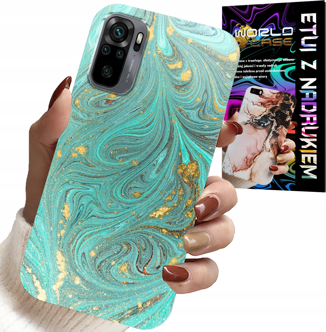ETUI DO XIAOMI NOTE 10 / 10S - MARMURKOWE WZORY + SZKŁO HARTOWANE