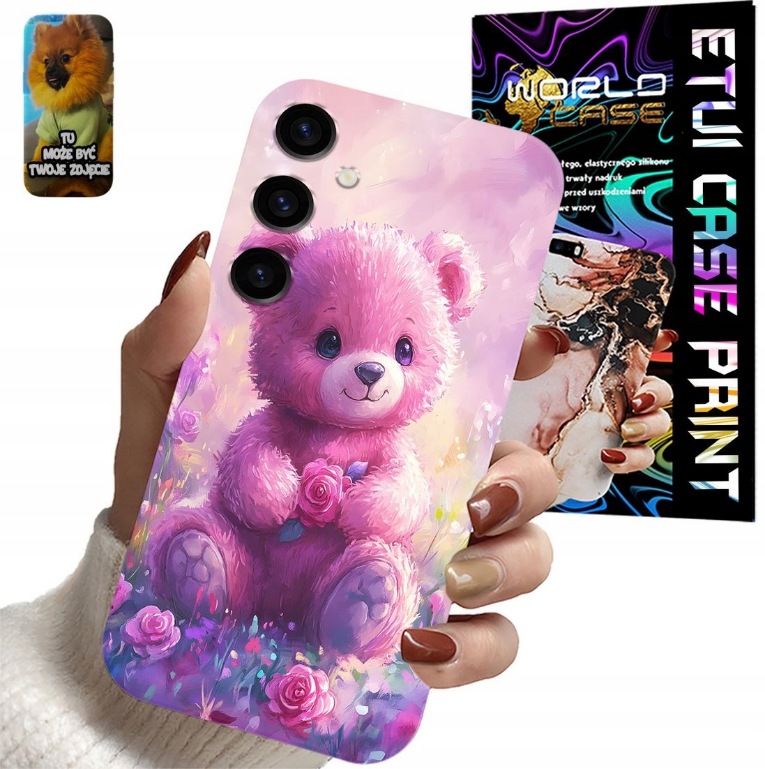 ETUI CASE SAMSUNG GALAXY S24 SŁODKI MIŚ MISIE DLA DZIEWCZYNKI + SZKŁO