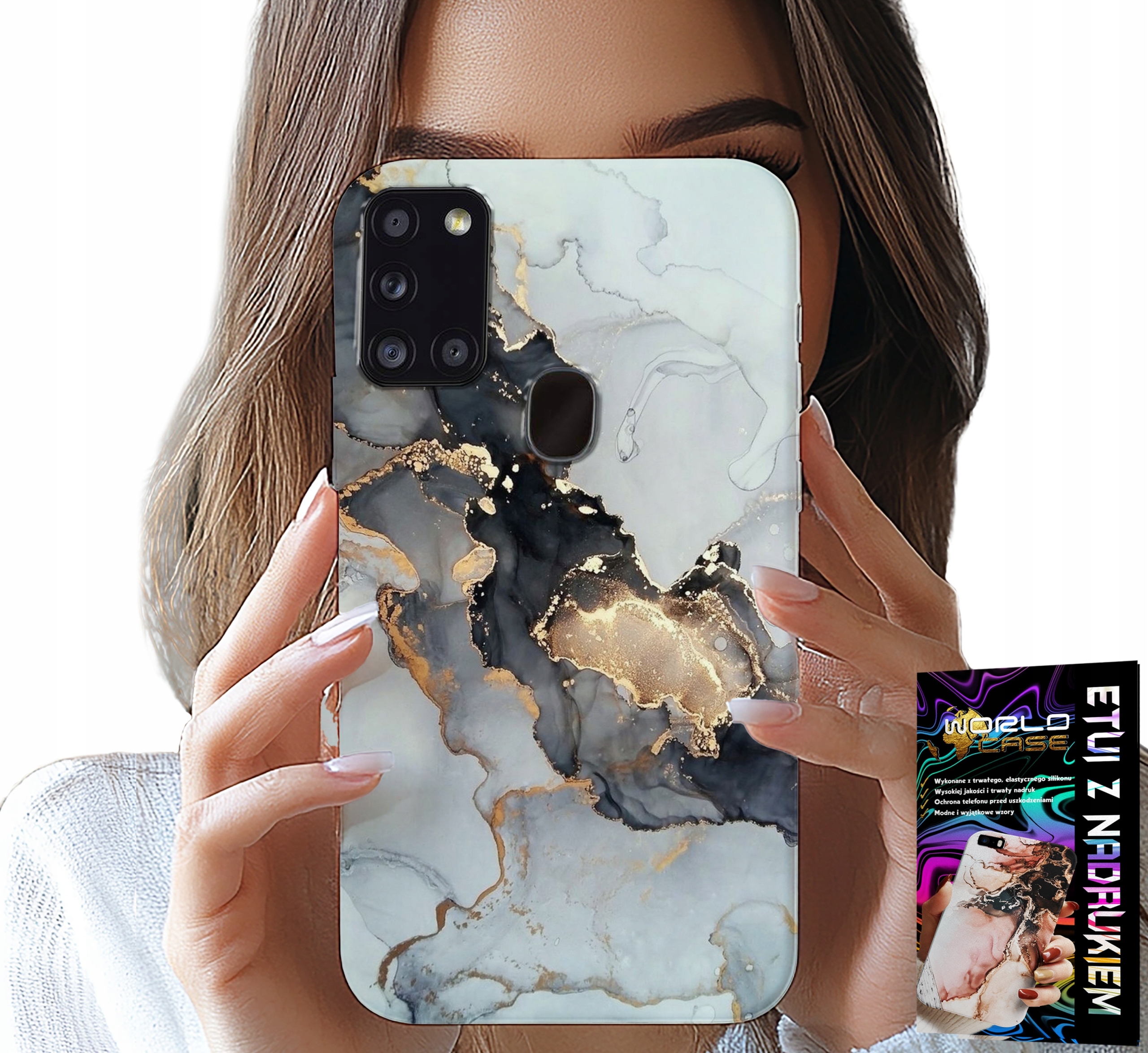 ETUI DO SAMSUNG GALAXY A21s - ELEGANCKI MARMUREK MODNE KOBIECE WZORY