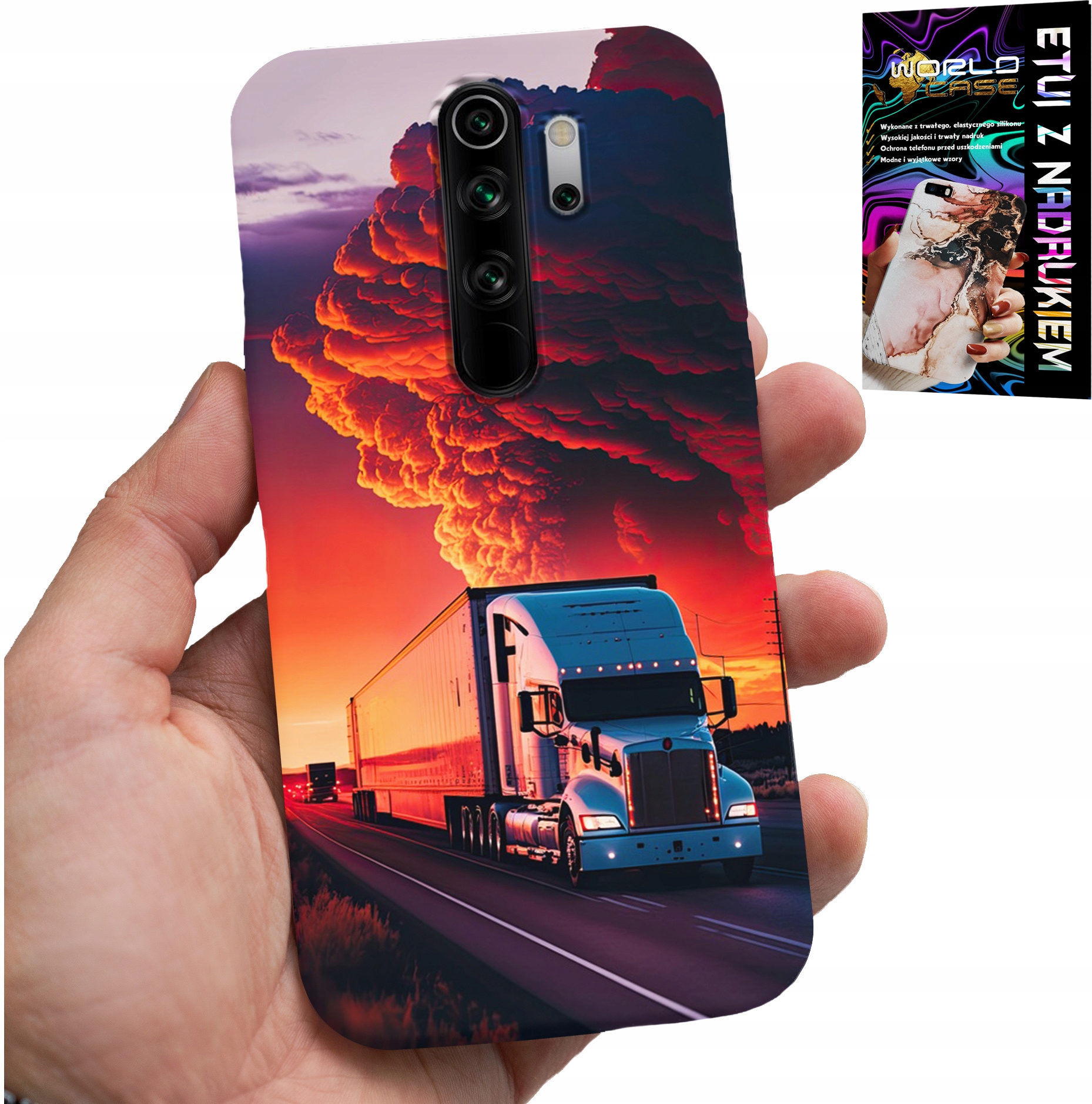 ETUI DO XIAOMI REDMI 9 - TIR CIĘŻARÓWKA CASE + SZKŁO HARTOWANE