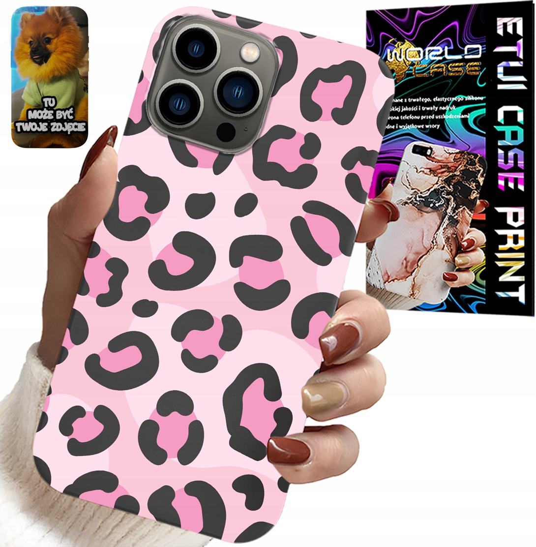 ETUI DO IPHONE 13 PRO - RÓŻOWA PANTERKA PANTERA KOBIECE WZORY