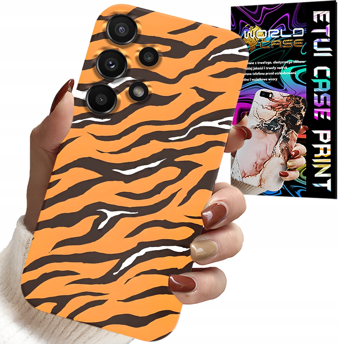 ETUI DO SAMSUNG GALAXY A32 4G - PLECKI W TYGRYSIE PASKI POKROWIEC +SZKŁO