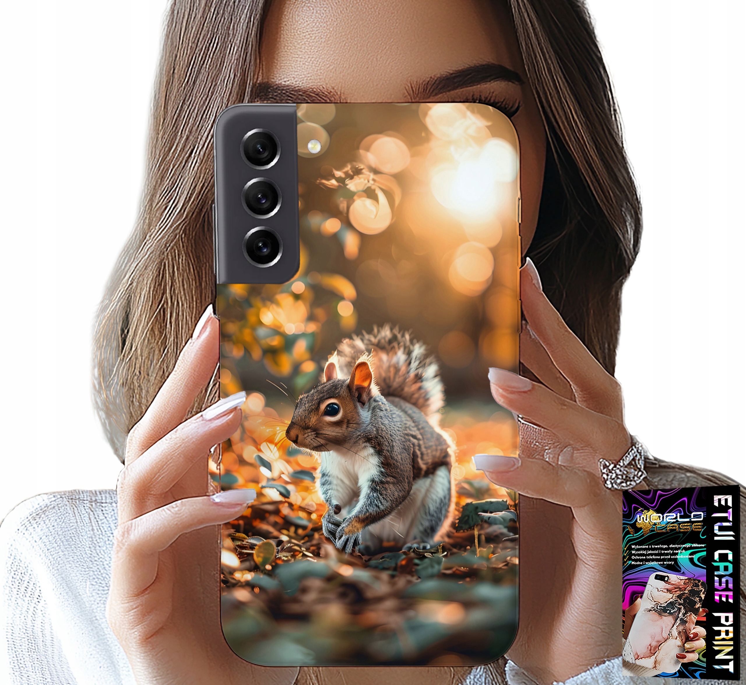 ETUI DO SAMSUNG GALAXY S22 - SŁODKA WIEWIÓRKA, CASE Z WŁASNYM MOTYWEM