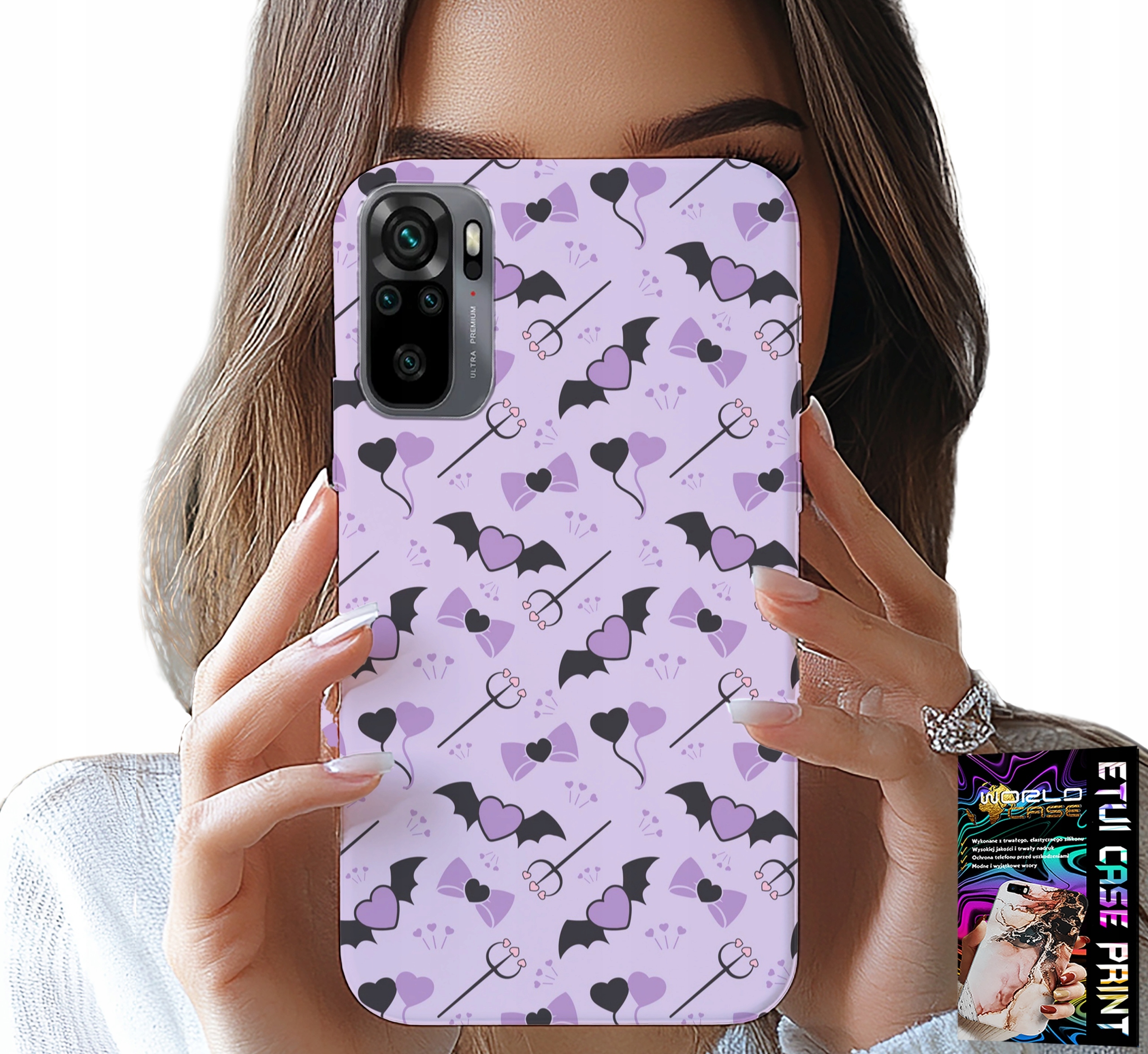 ETUI DO XIAOMI NOTE 10 / 10S - MODNE WZORY WIDŁY SERCA KOKARDKI KOKARDA