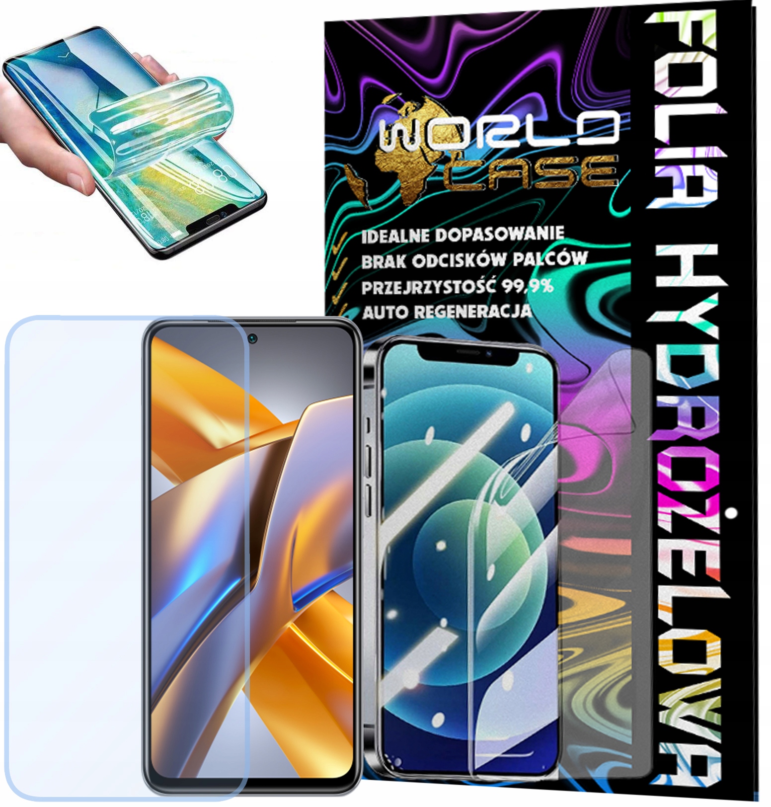FOLIA HYDROŻELOWA OCHRONNA DO POCO M5s NA EKRAN MOCNA WYTRZYMAŁA
