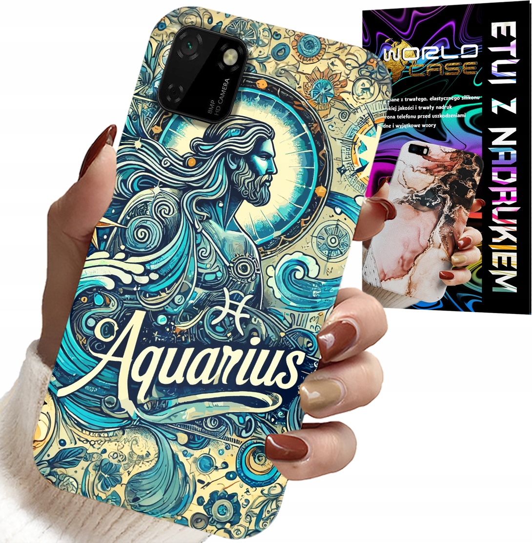 ETUI DO HUAWEI Y5P - ZNAK ZODIAKU, WODNIK, ASTRONOMIA PLECKI