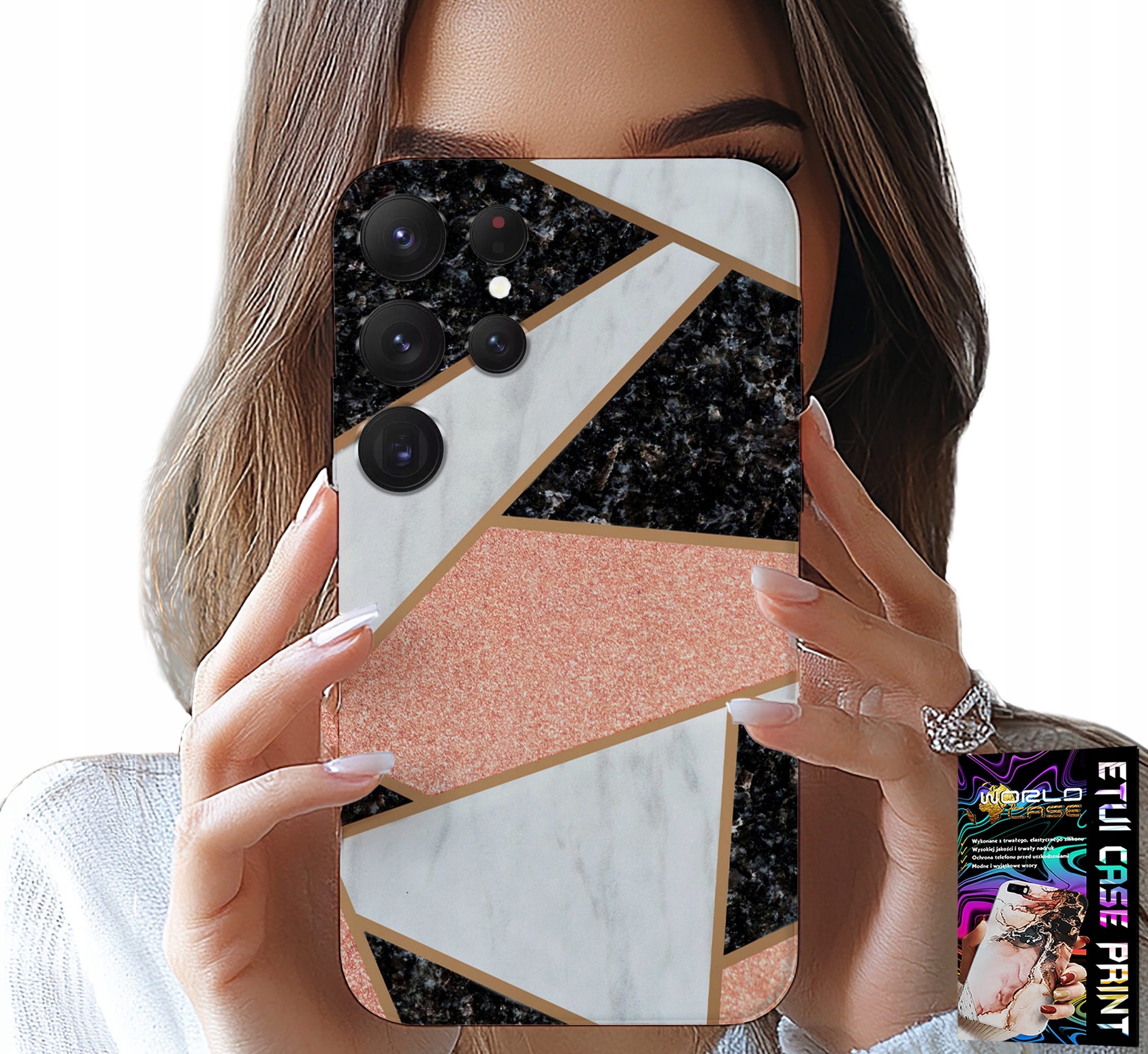 ETUI DO SAMSUNG GALAXY S23 Ultra - ELEGANCKIE MODNE WZORY CASE + FOLIA