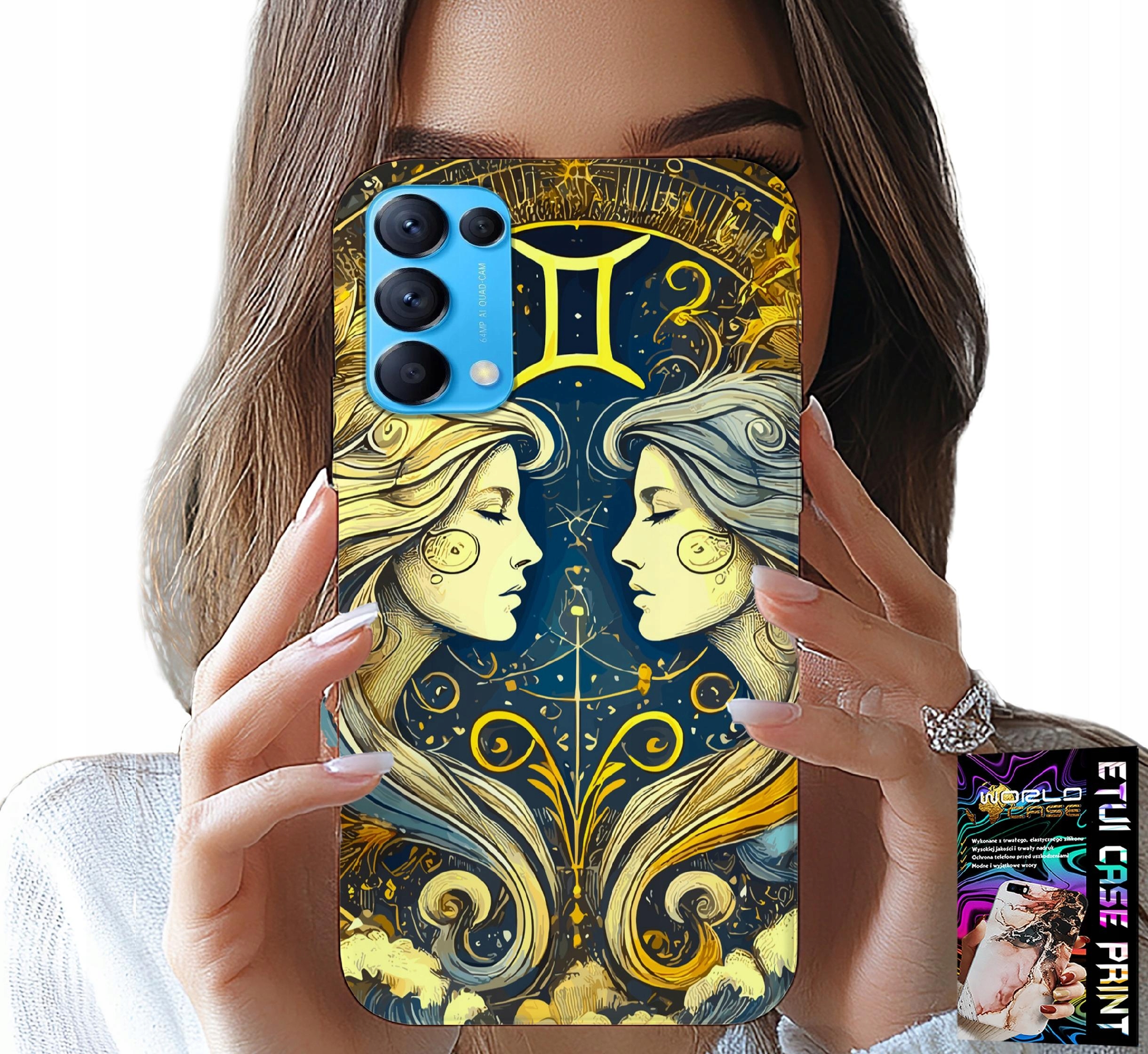 ETUI DO OPPO FIND X3 LITE - ZNAK ZODIAKU, BLIŹNIĘTA ASTRONOMIA CASE