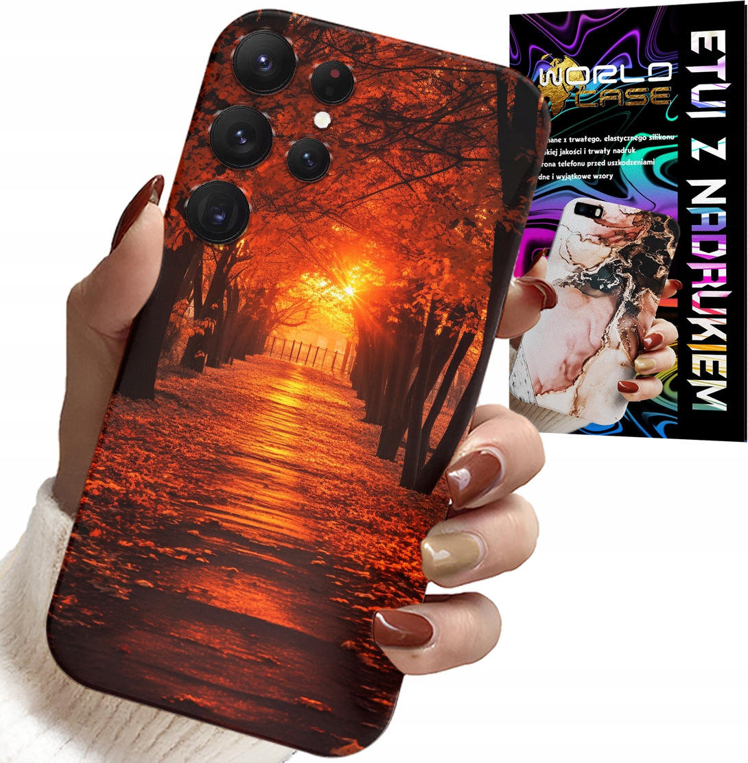 ETUI DO SAMSUNG GALAXY S24 ULTRA - PARK, JESIEŃ, SPADAJĄCE LIŚCIE, PLECKI