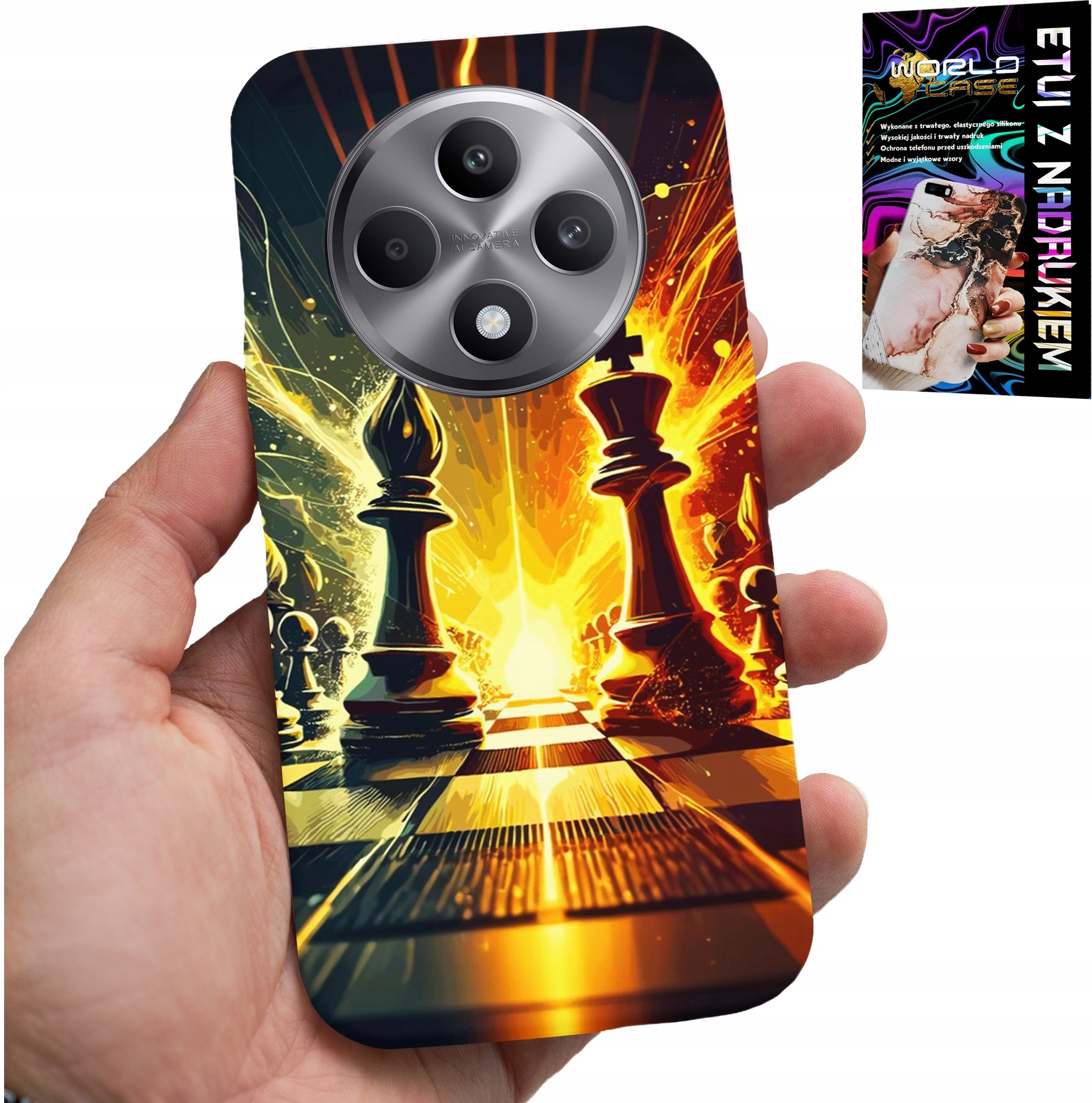 ETUI DO OPPO RENO12 F / 12FS 5G - SZACHY SZACHOWNICA, DLA SZACHISTY PIONEK