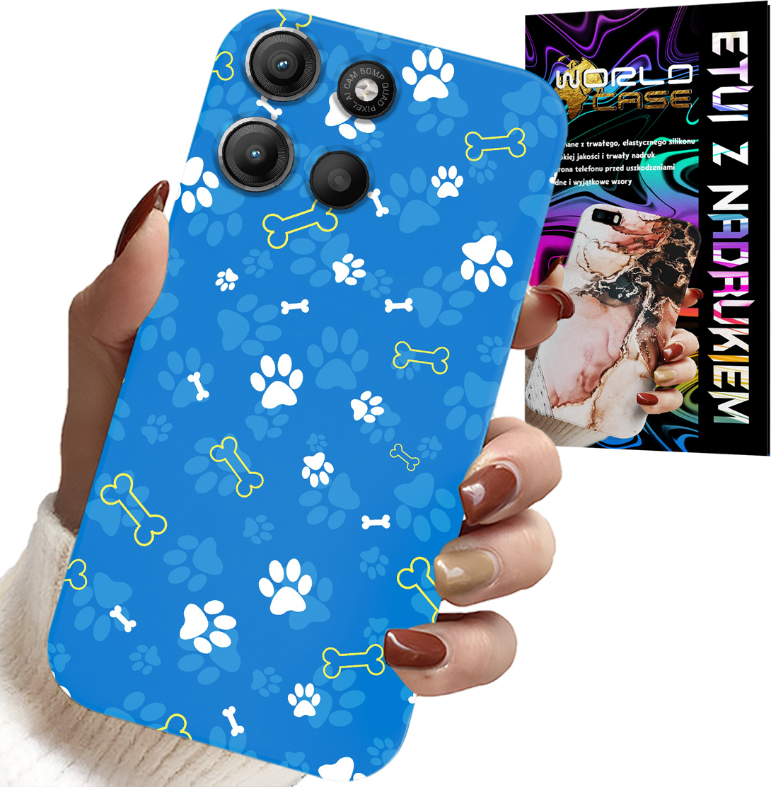 ETUI DO MOTOROLA MOTO G15 - ŁAPKI KOŚCI PIES PATROL WZORY DLA DZIECI
