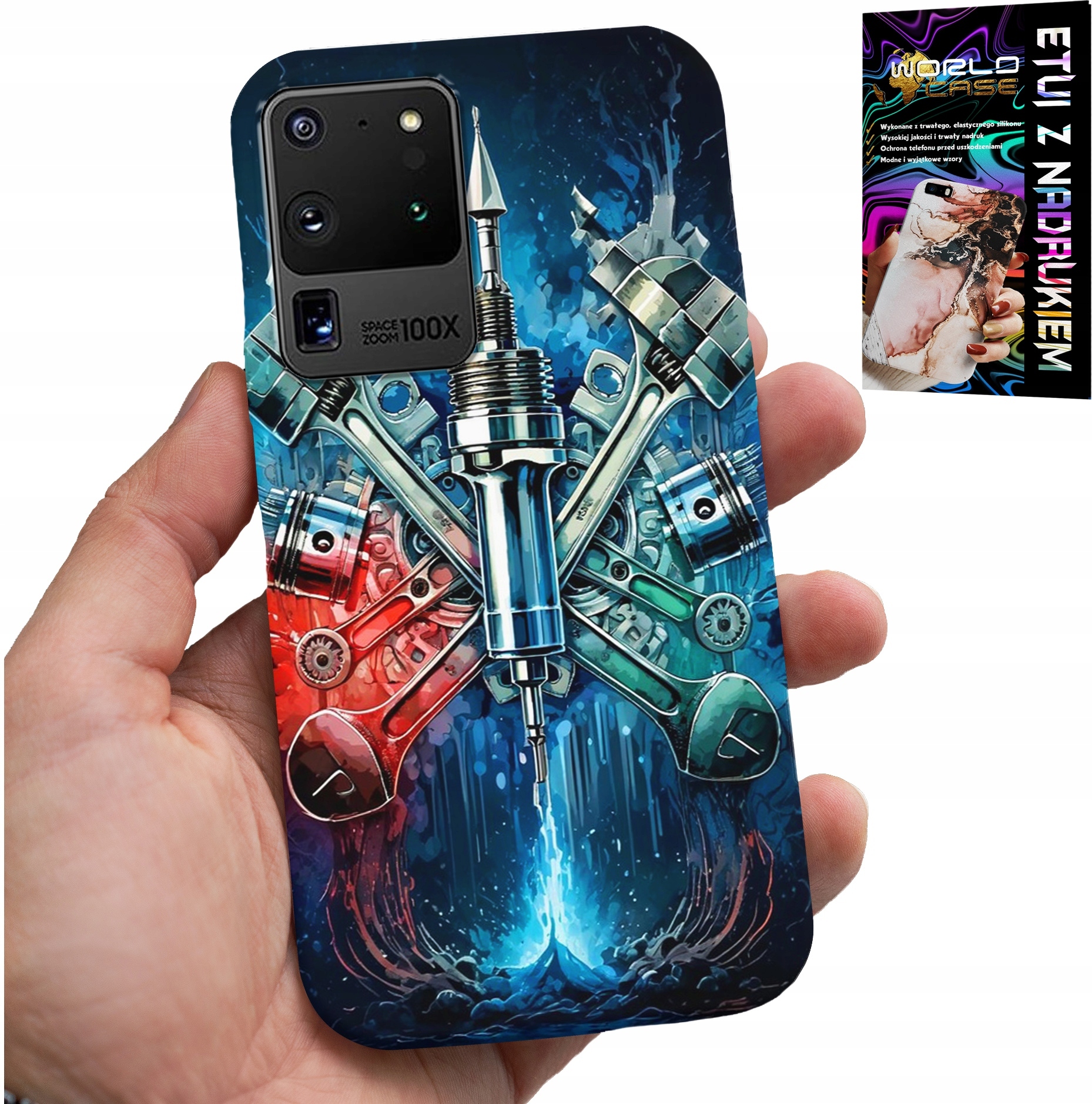 ETUI DO SAMSUNG GALAXY S20 Ultra - SILNIK MECHANIK CZĘŚCI POKROWIEC + FOLIA