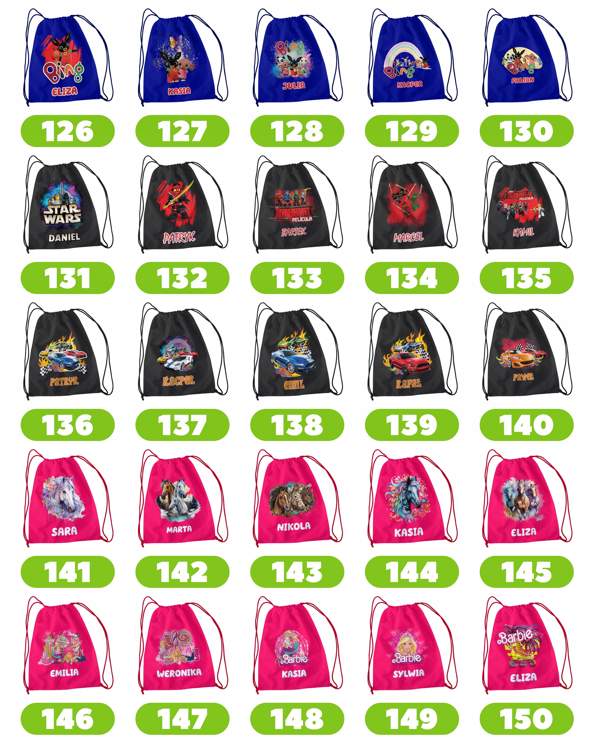 WOREK PLECAK SPORTOWY NA WF DLA DZIECI - STRAŻAK SAM + IMIĘ! BAJKA POŻAR