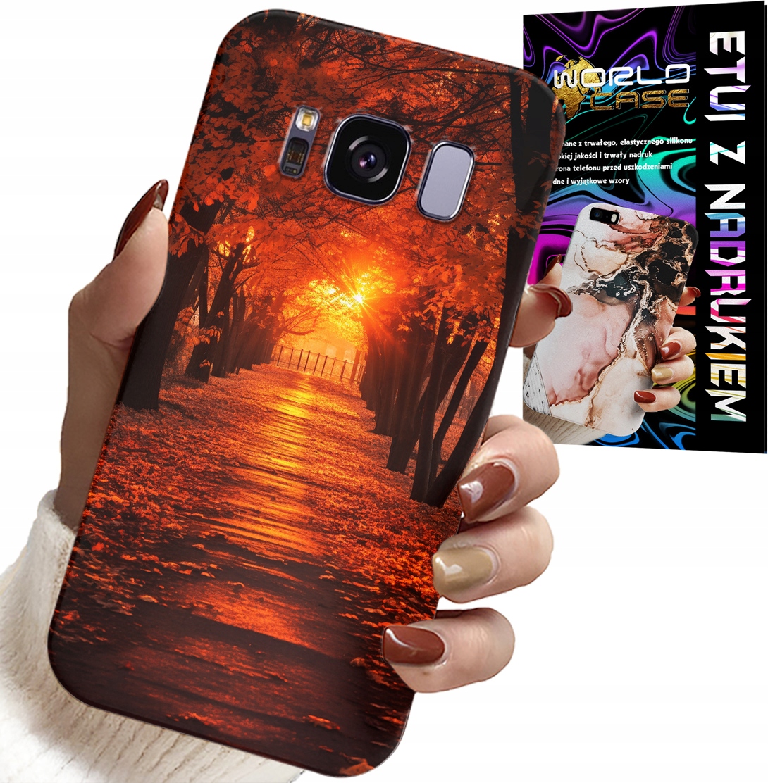 ETUI DO SAMSUNG GALAXY S8 - PARK, JESIEŃ, SPADAJĄCE LIŚCIE, PLECKI