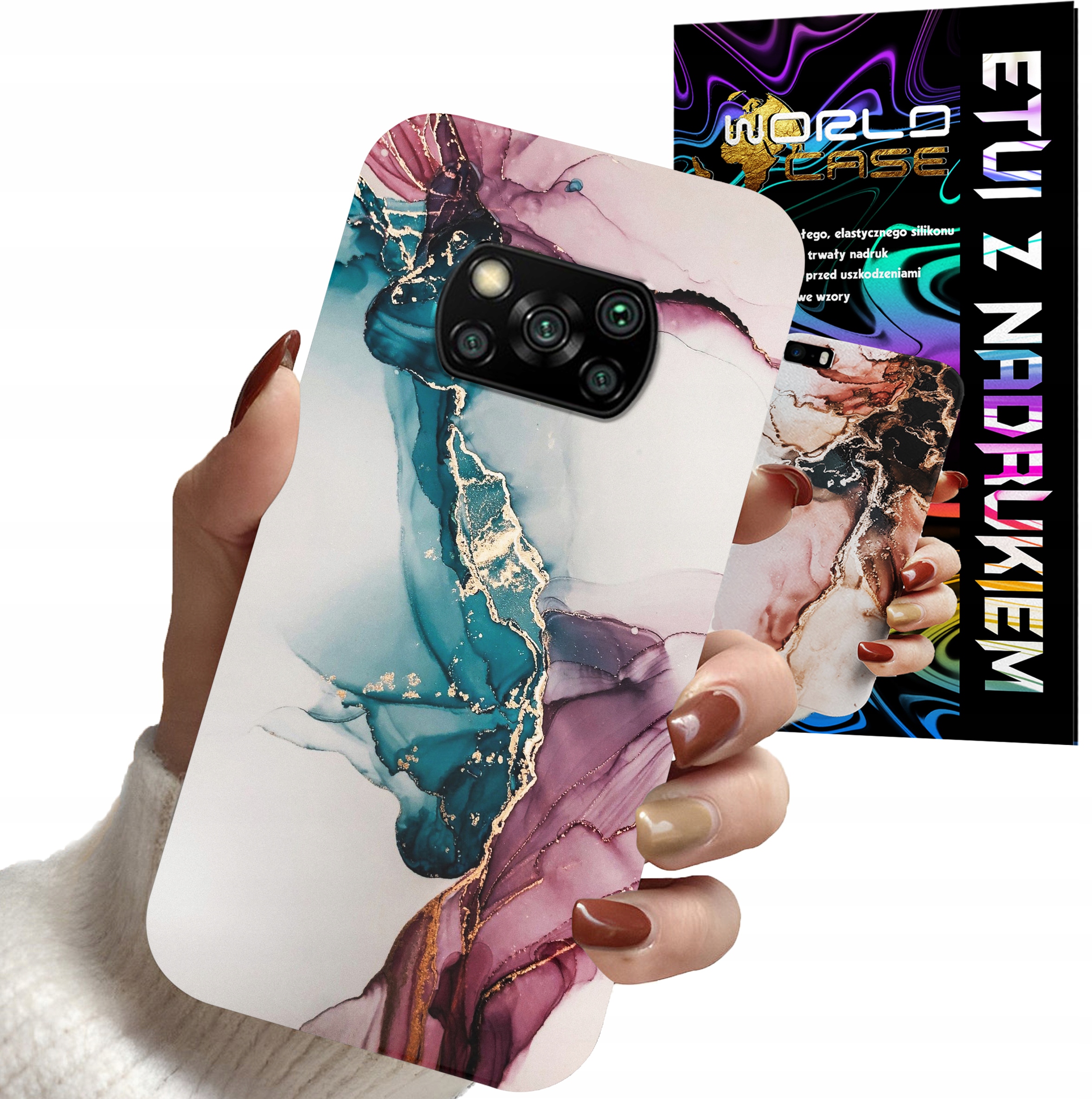 ETUI CASE DO XIAOMI POCO X3 - MARMUR WZORY DLA KOBIET PLECKI OBUDOWA