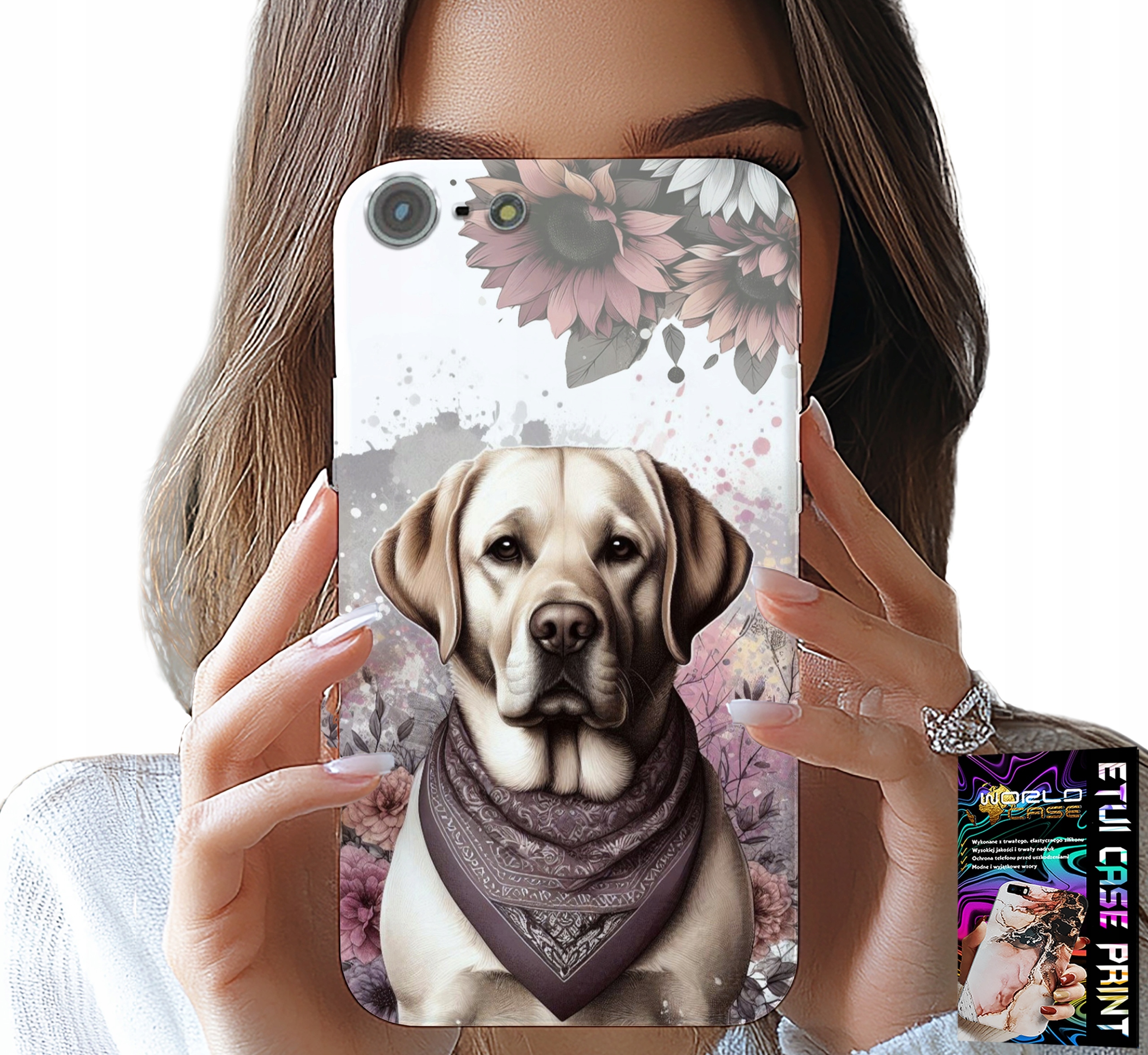 ETUI DO IPHONE 5 / 5S / 5C - PIESEK PIESKI HUSKY PSIE WZORY + SZKŁO