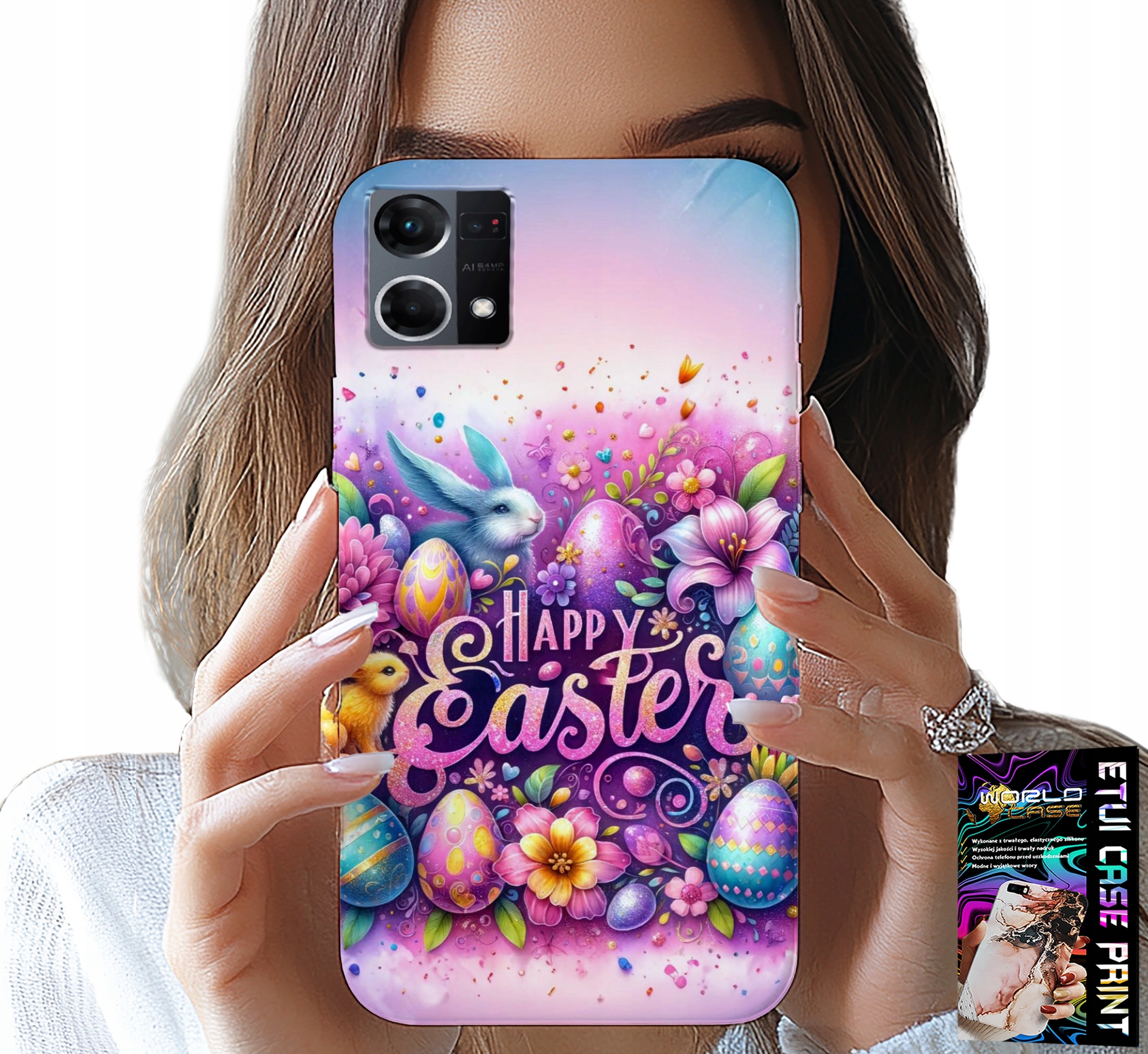 ETUI DO OPPO RENO7 4G - WESOŁEGO JAJKA, WIELKANOC, PISANKI JAJKA