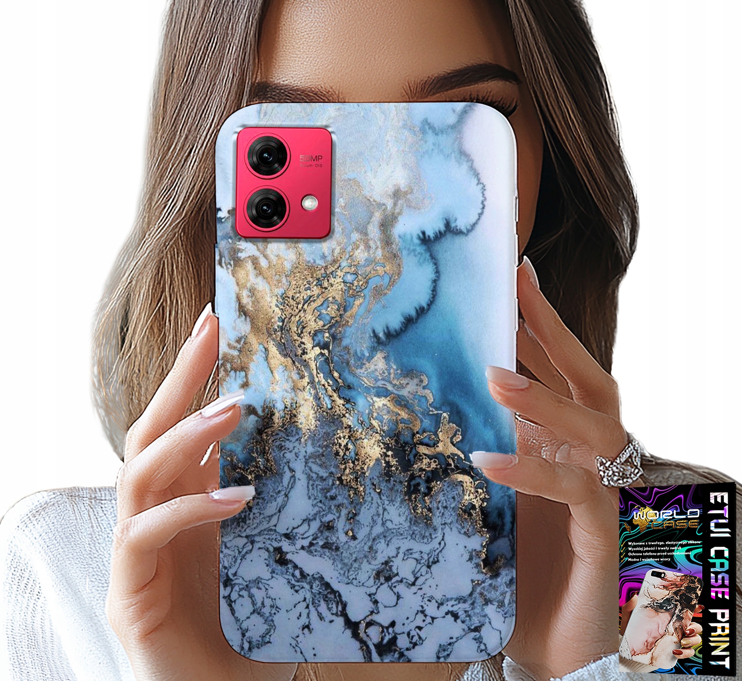 ETUI DO MOTOROLA EDGE 40 NEO - MARMUREK MARMURKI DAMSKIE WZORY +FOLIA