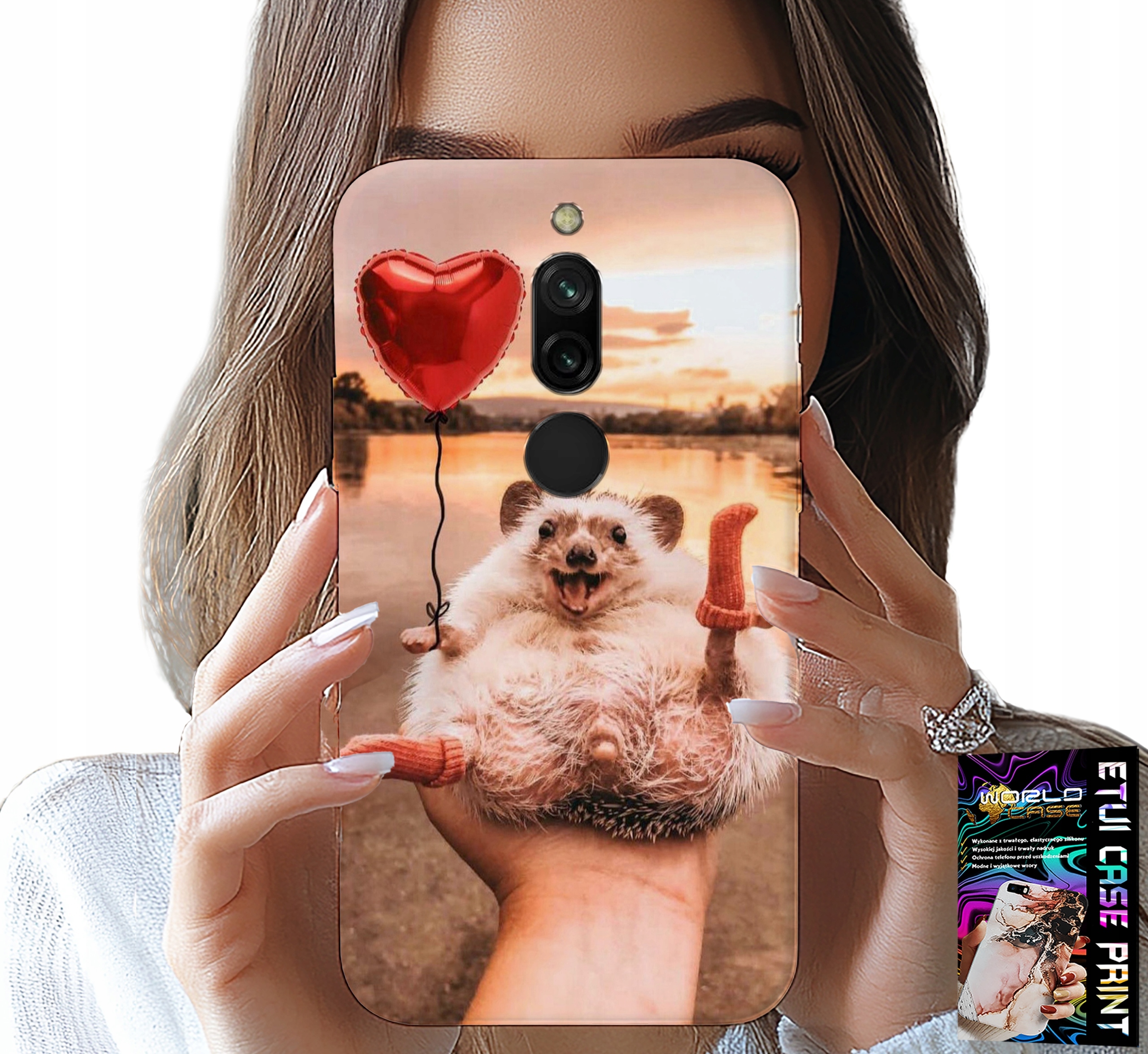 ETUI DO XIAOMI REDMI 8 - Z NADRUKIEM SŁODKI JEŻYK PIGMEJSKI, CASE