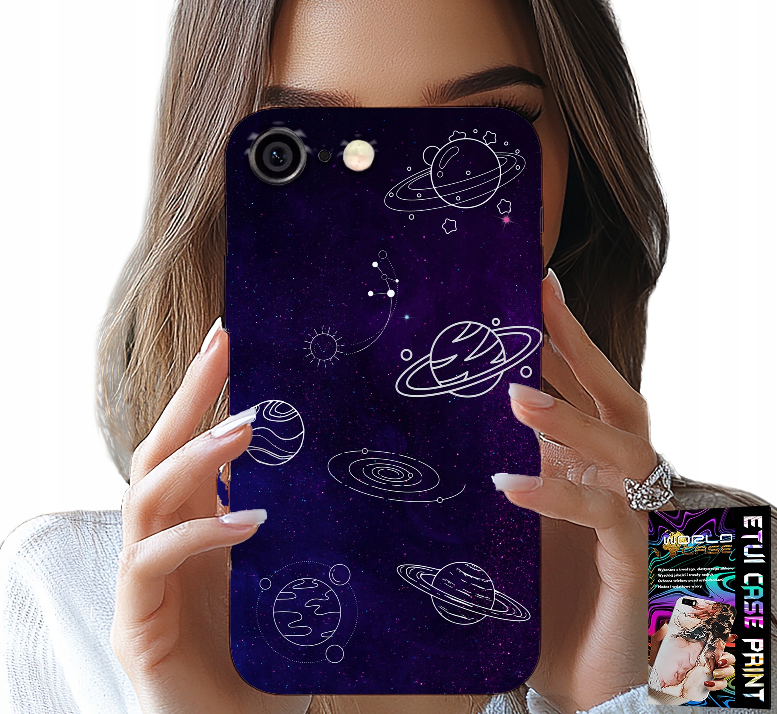 ETUI DO IPHONE 6 / 6S - KOSMOS PLANETY GWIAZDY GALAKTYKA WZORY