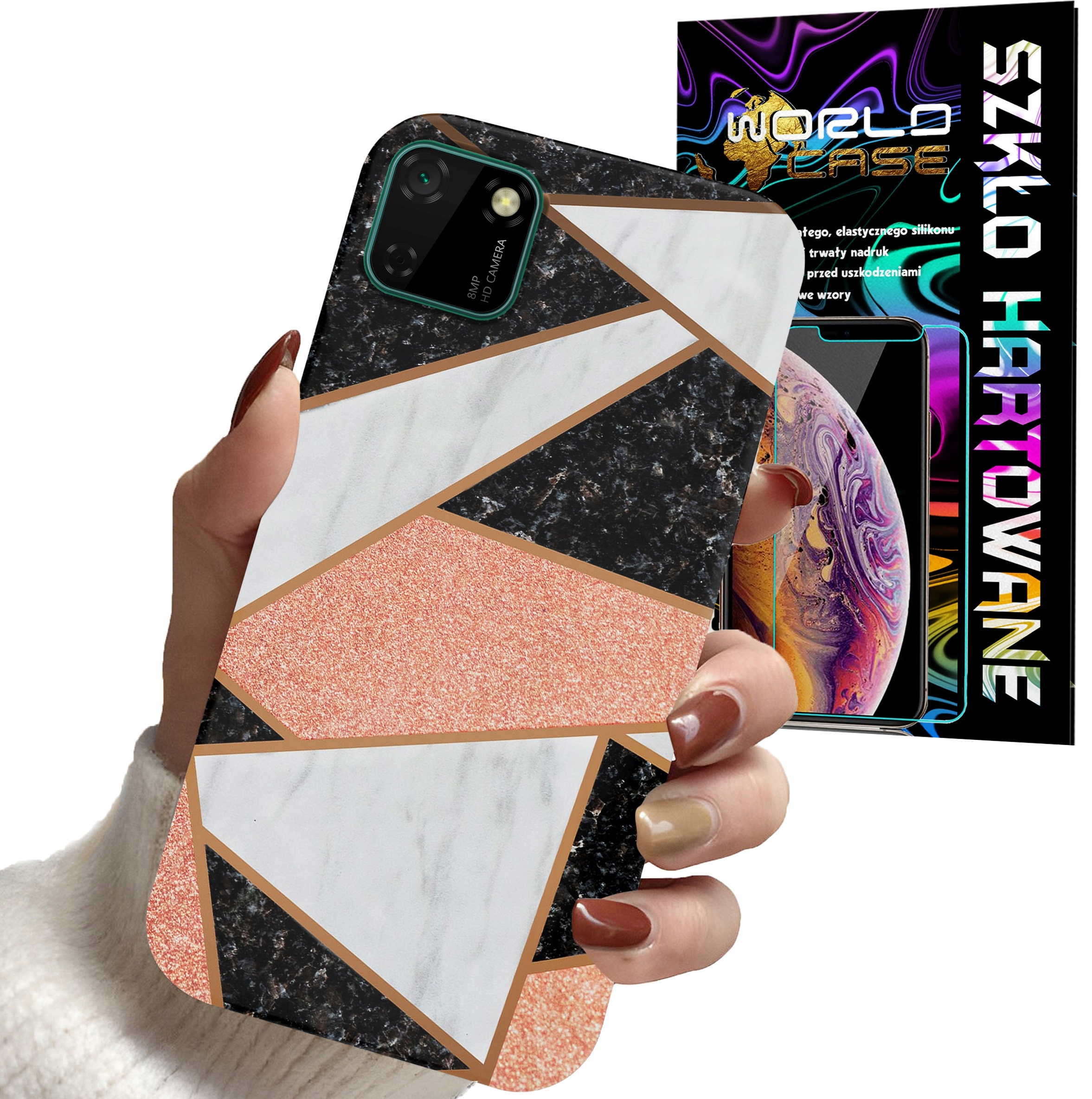 ETUI DO HUAWEI Y5P - ELEGANCKIE MODNE WZORY DLA KOBIET + SZKŁO