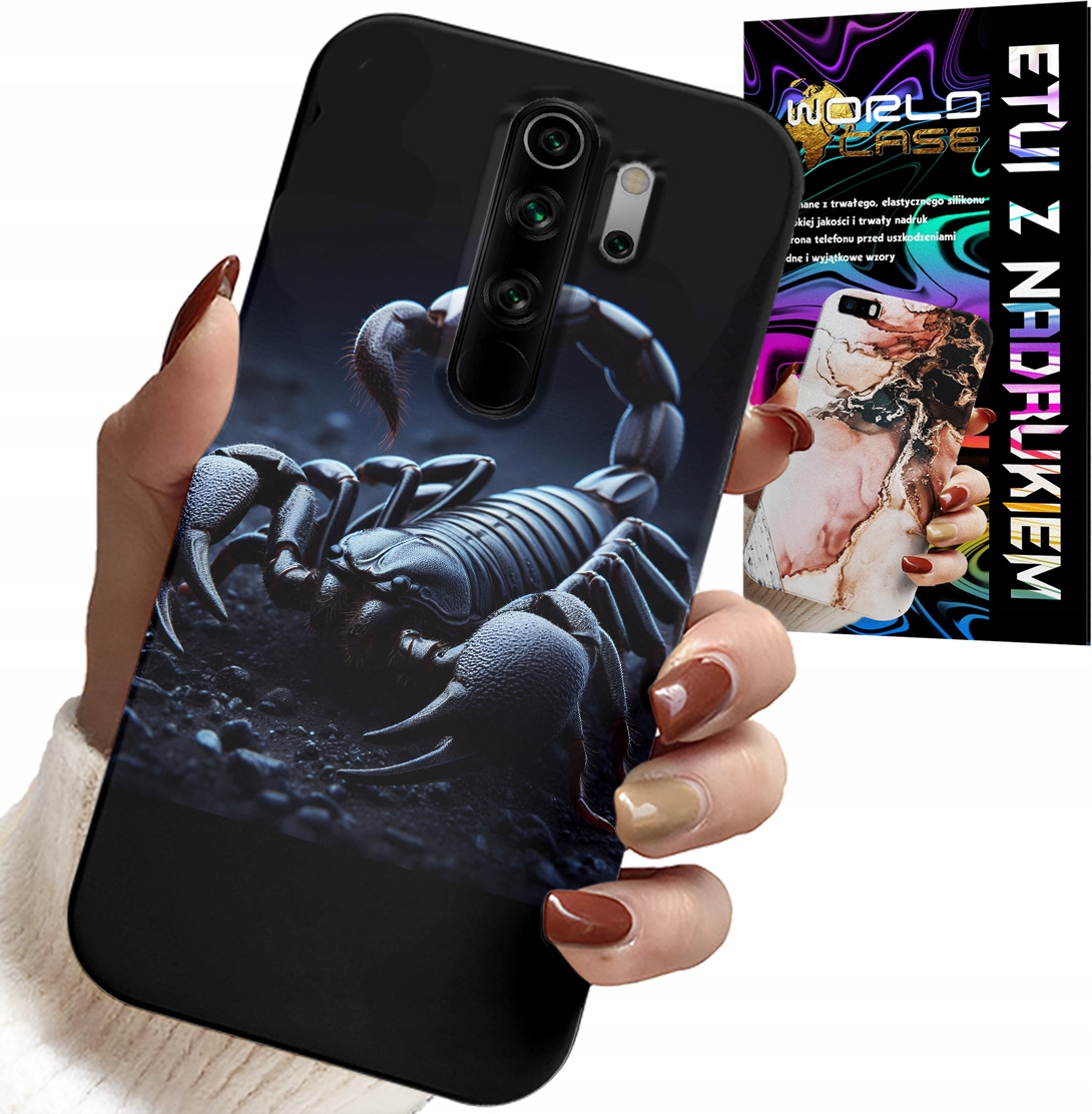ETUI DO XIAOMI NOTE 8 PRO - SKORPION, SKORPIONY + FOLIA HYDROŻELOWA