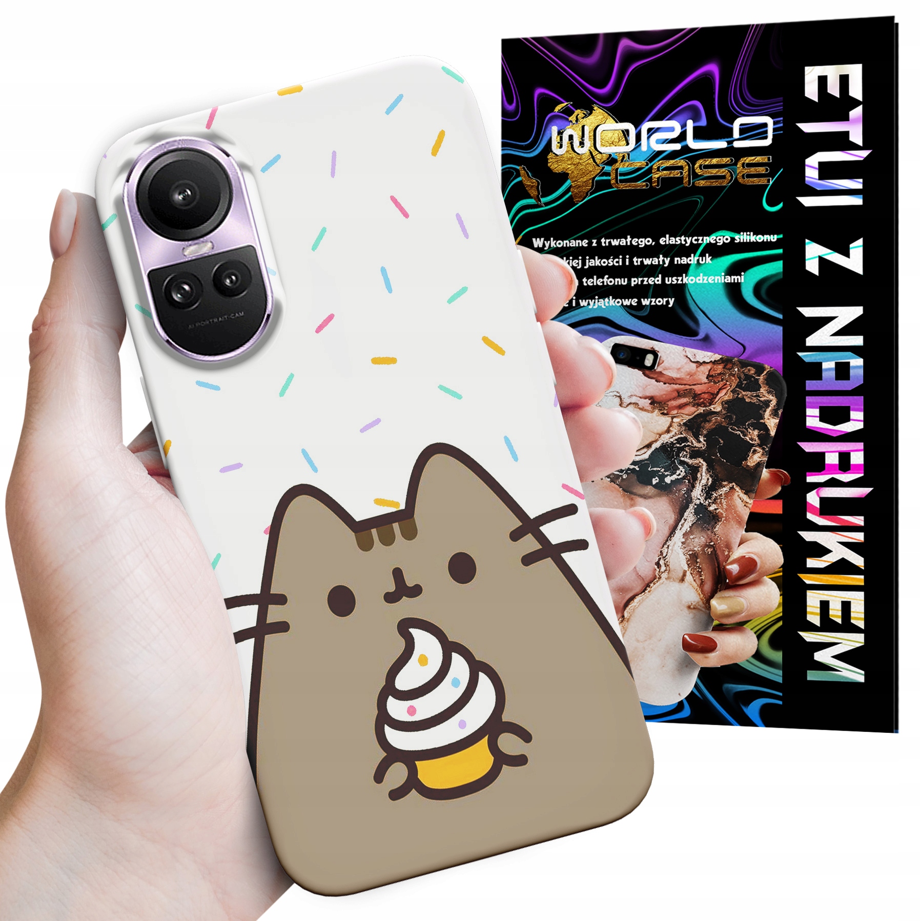 ETUI CASE DO OPPO RENO 10 PRO 5G - SŁODKI KOTEK KOT OBUDOWA PLECKI