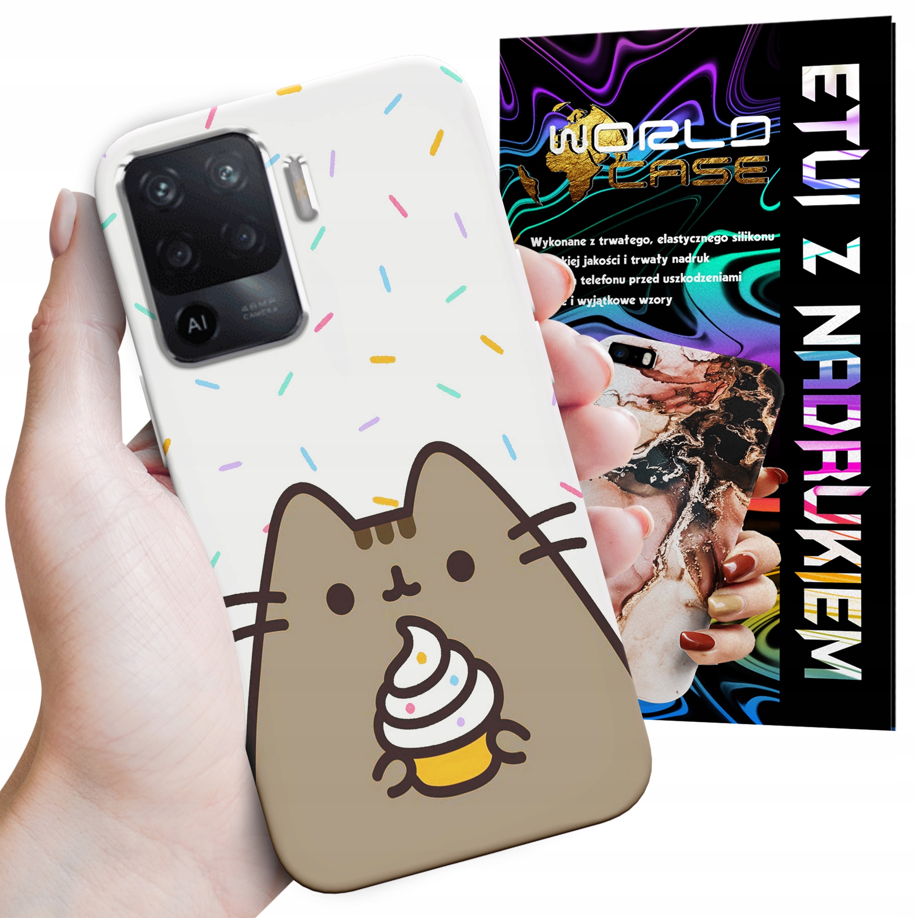 ETUI CASE DO OPPO RENO 5 LITE A94 4G - SŁODKI KOTEK KOT OBUDOWA PLECKI