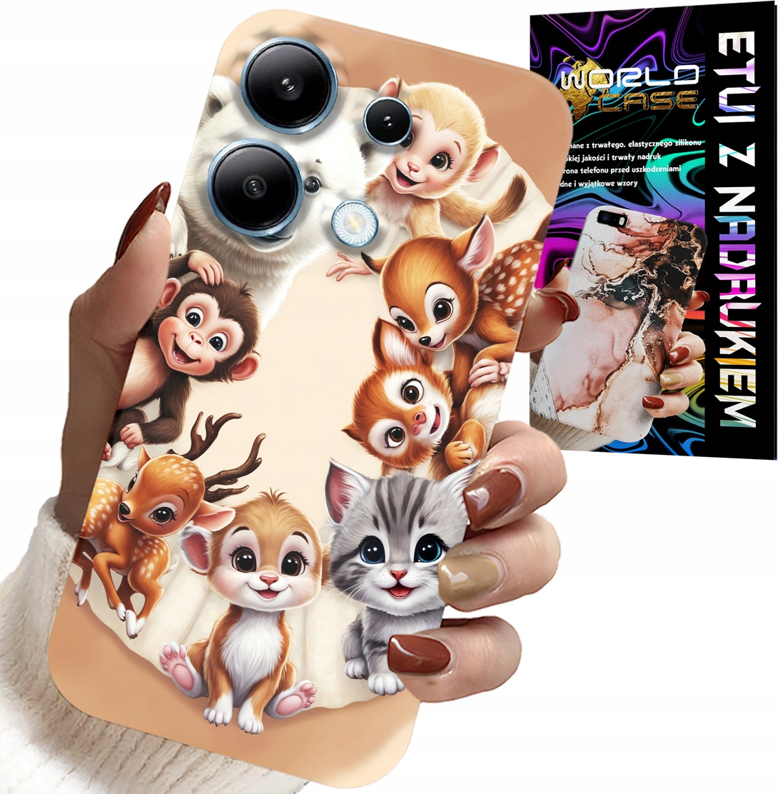ETUI DO XIAOMI NOTE 14S - PLECKI DLA DZIECI W ZWIERZĘTA LEŚNE CASE
