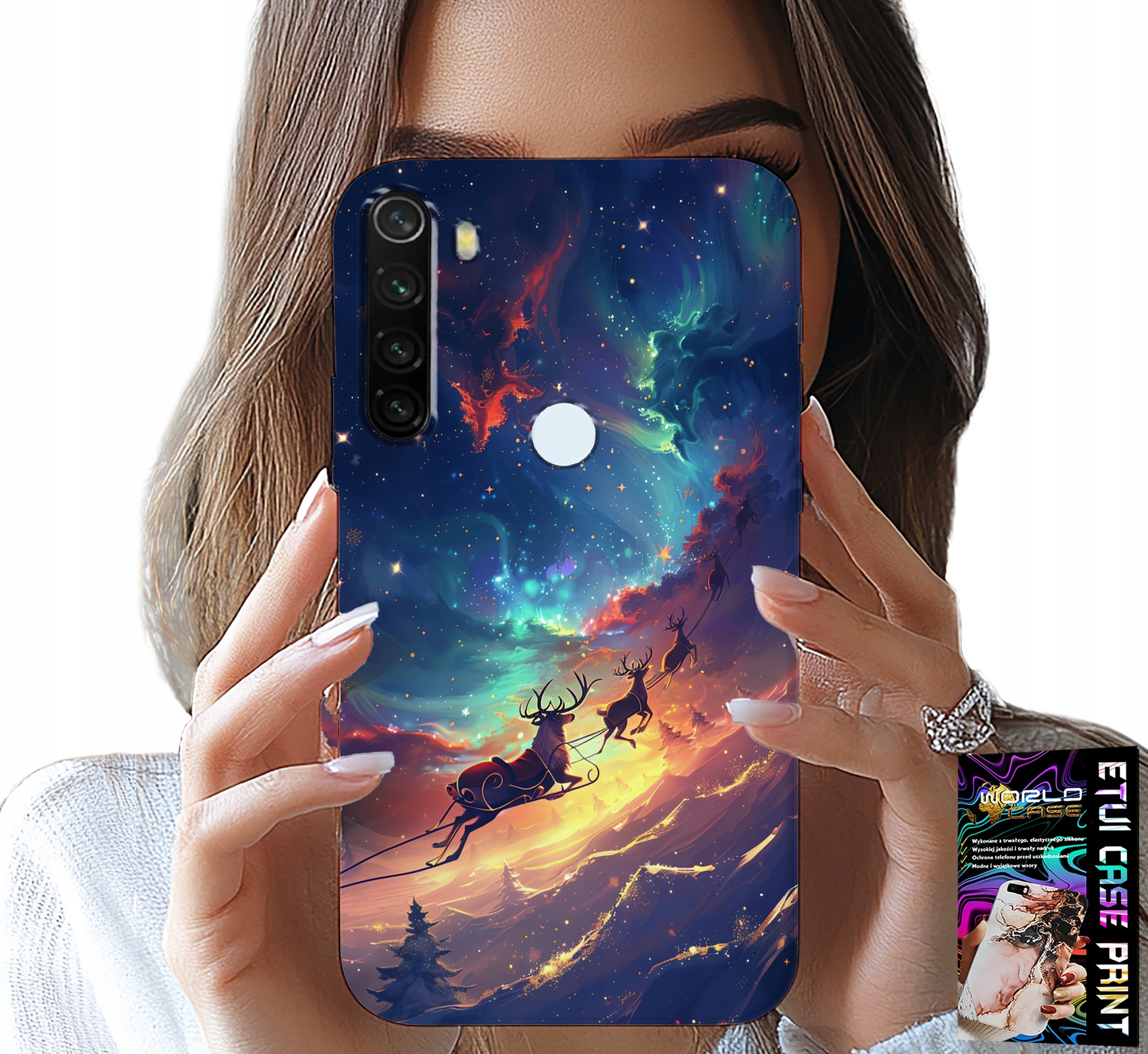 ETUI DO XIAOMI NOTE 8T - RENIFEREK SŁODKI RENIFER ŚWIĄTECZNY WZÓR